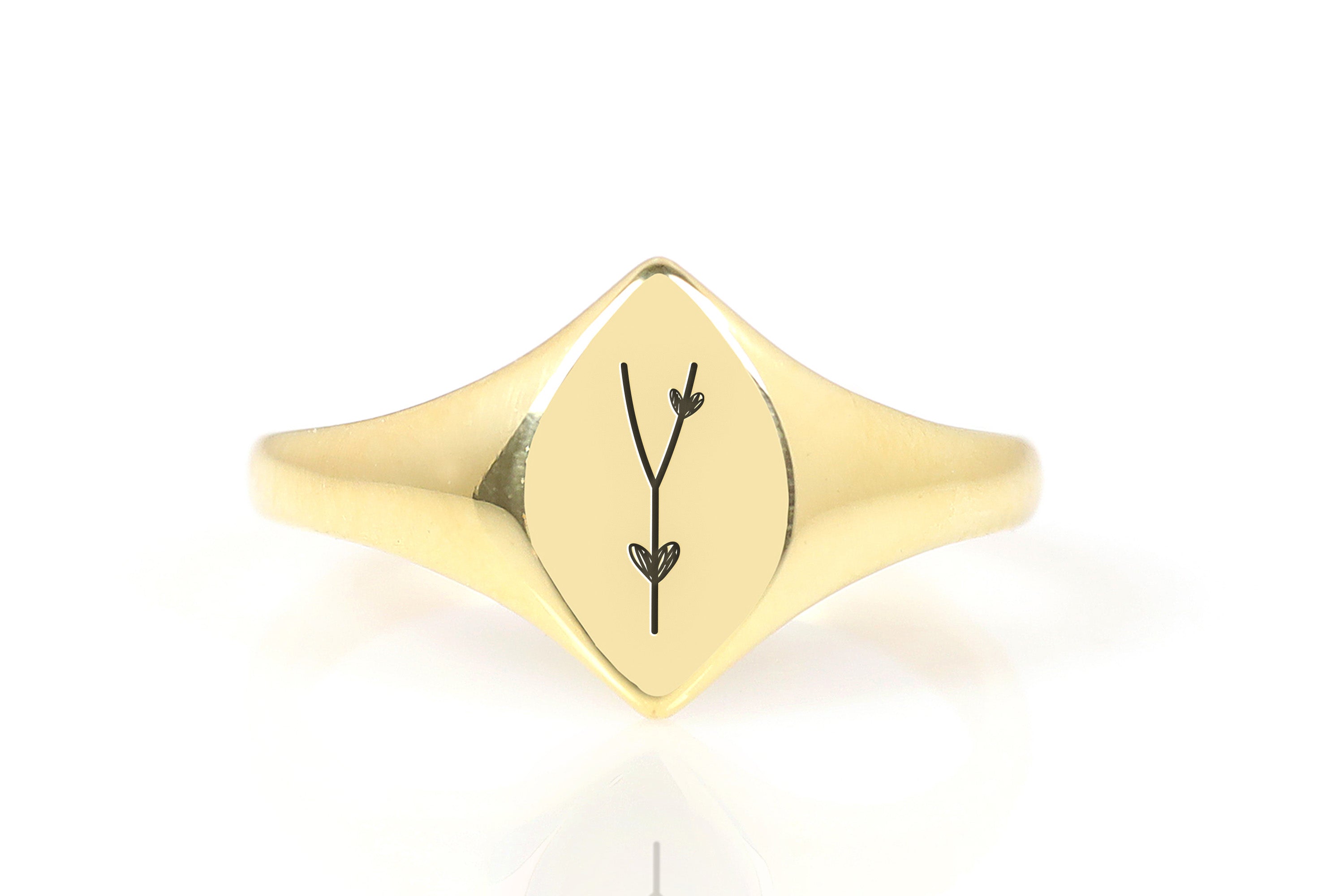 Custom Letter Engraved Ring