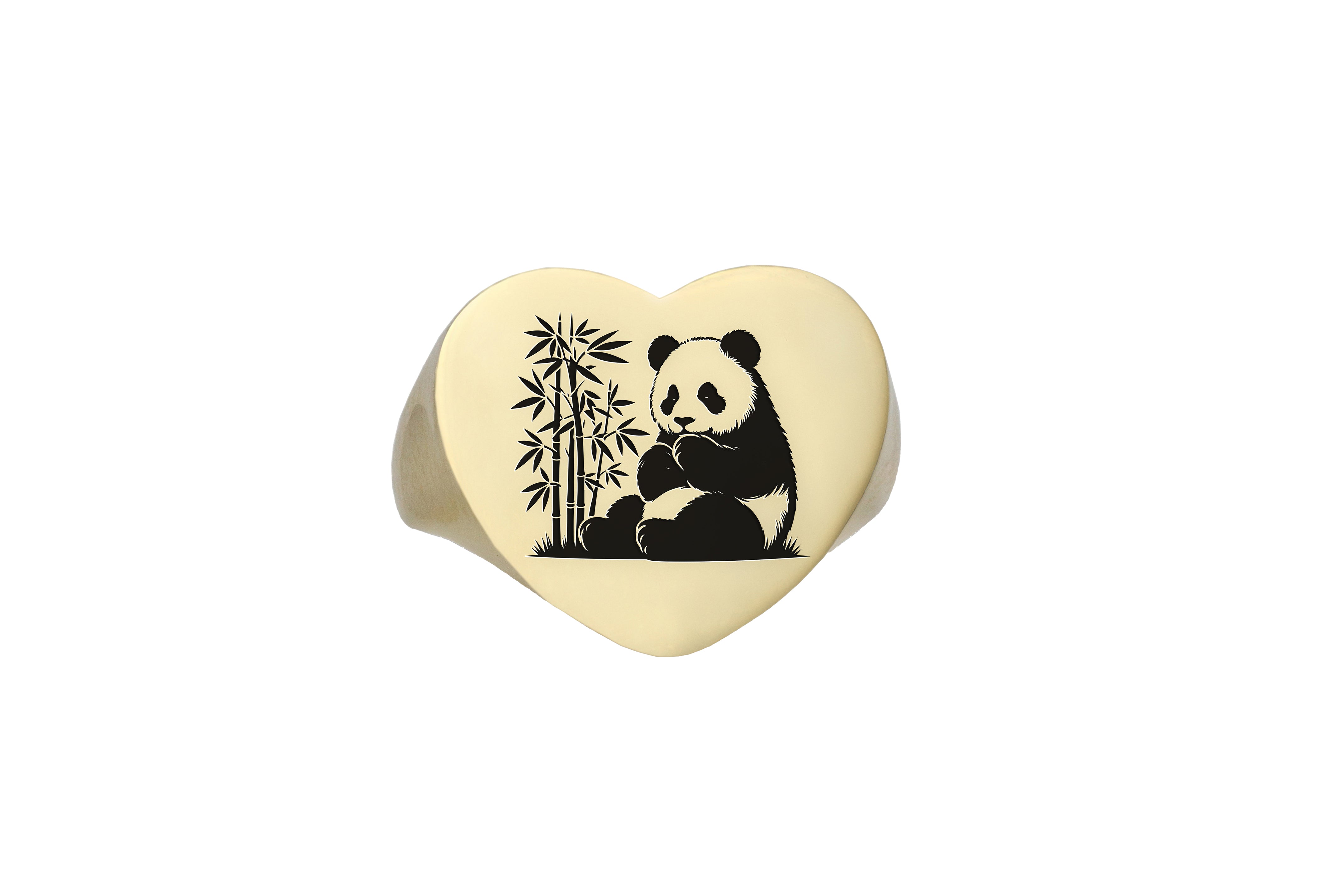 Cute Heart Shaped Panda Ring