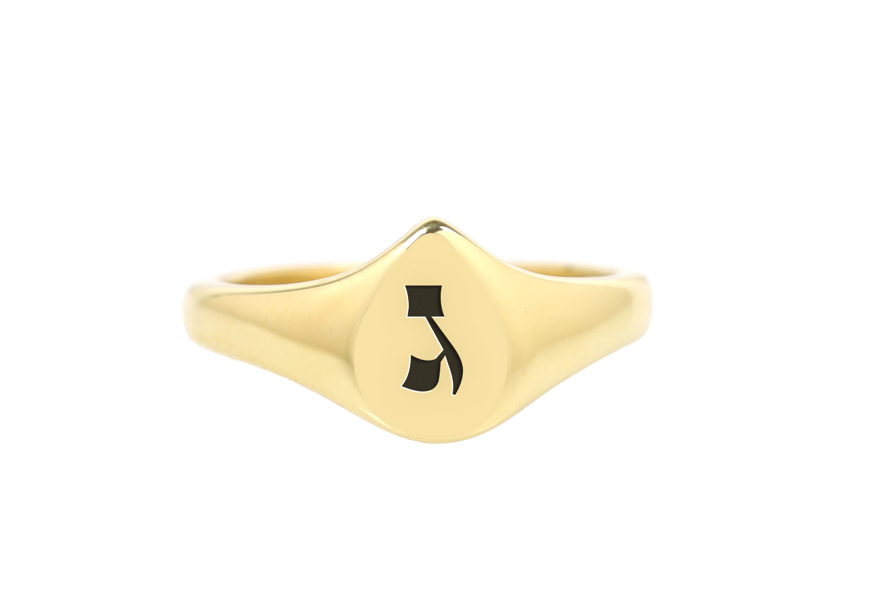 Hebrew Name Initial's Signet Ring
