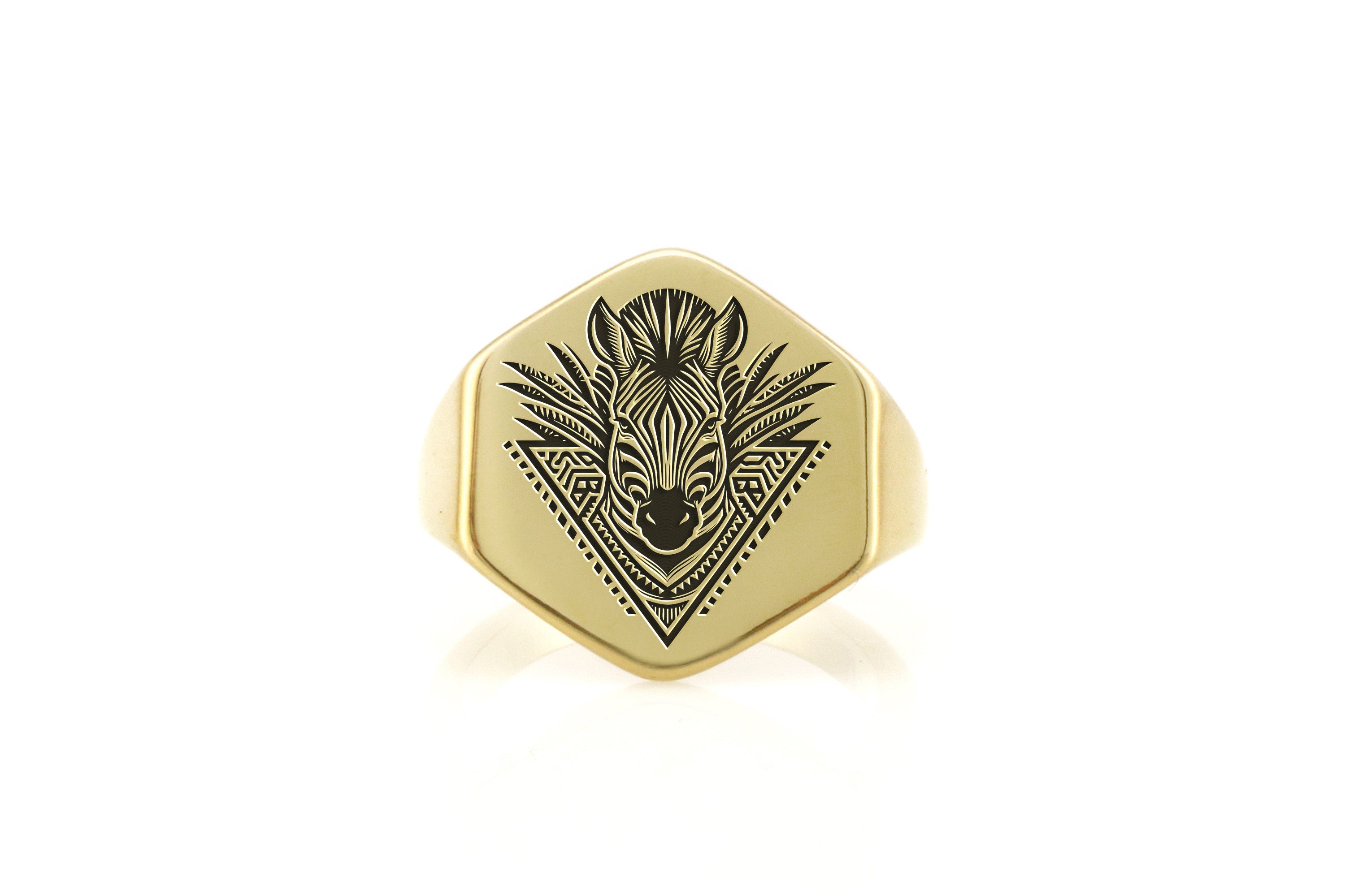 Custom Zebra Signet Ring