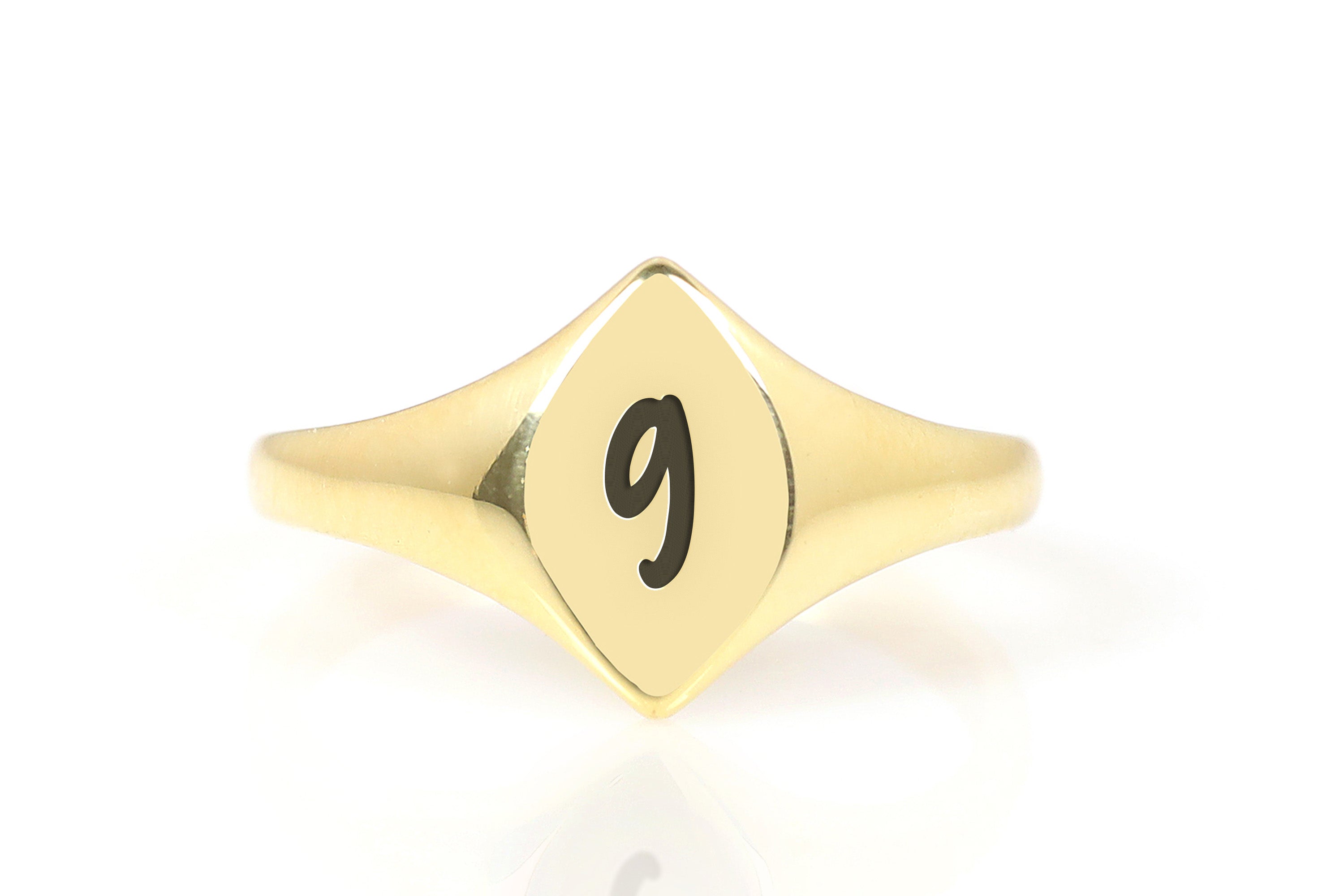 Custom Number Signet Ring