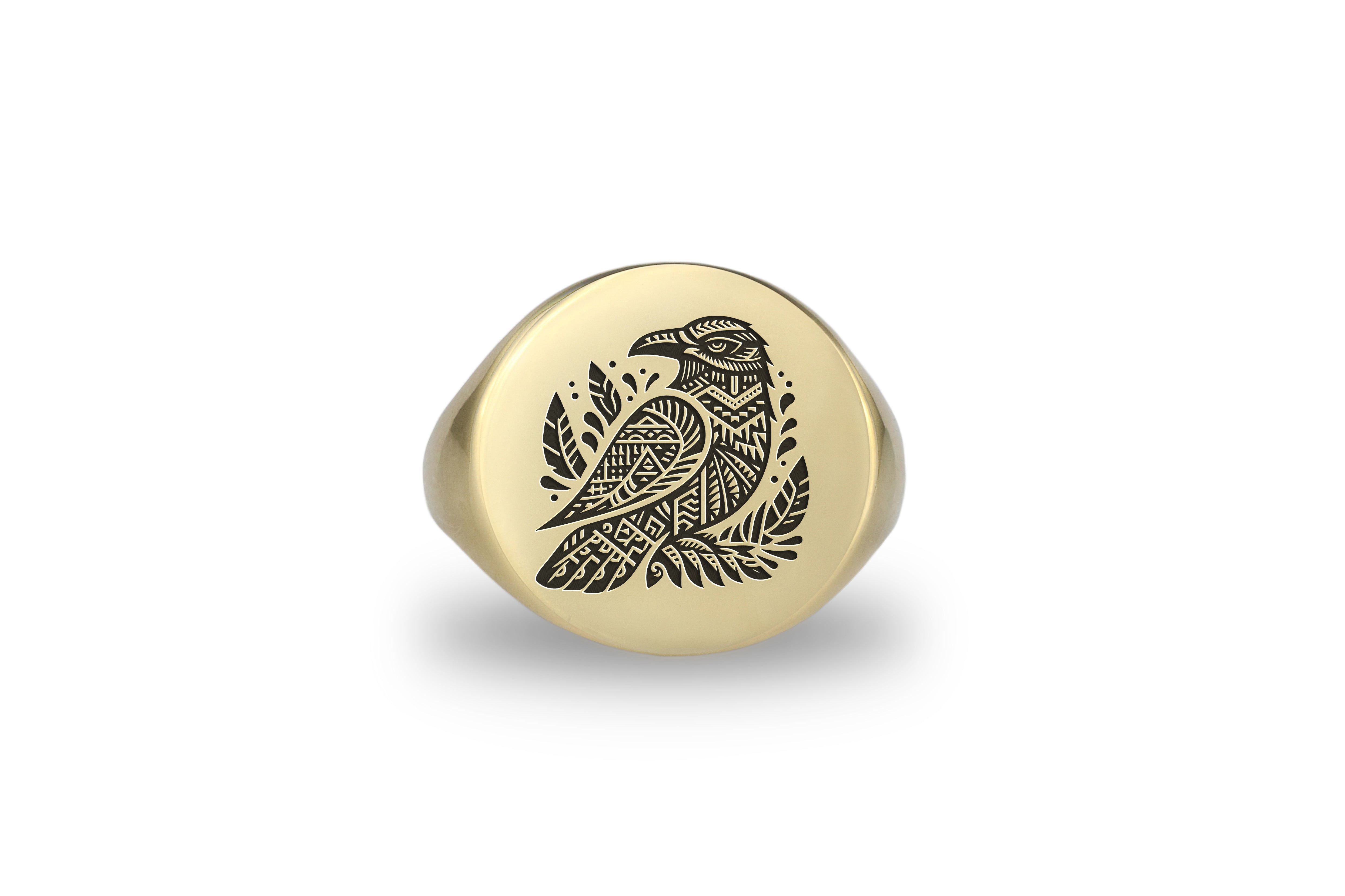 Dark Raven Signet Ring