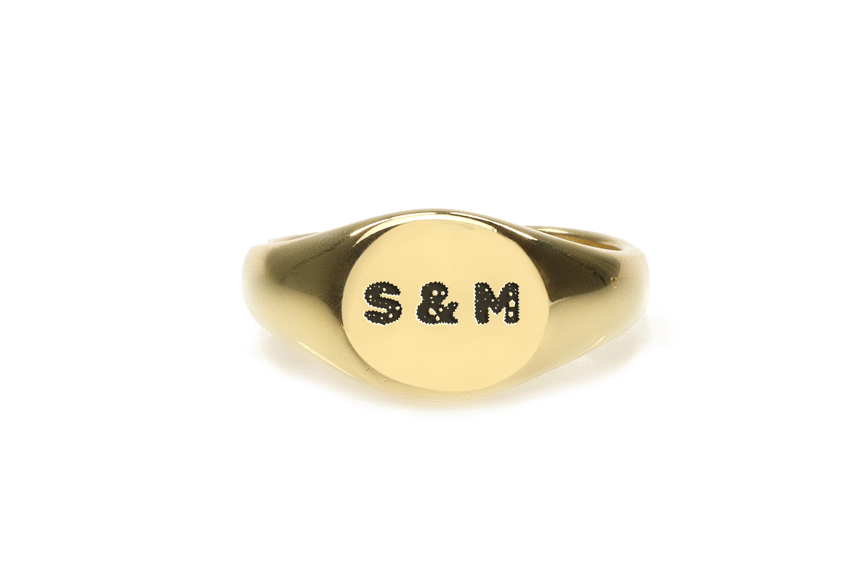 Couples Initials Engraved Ring