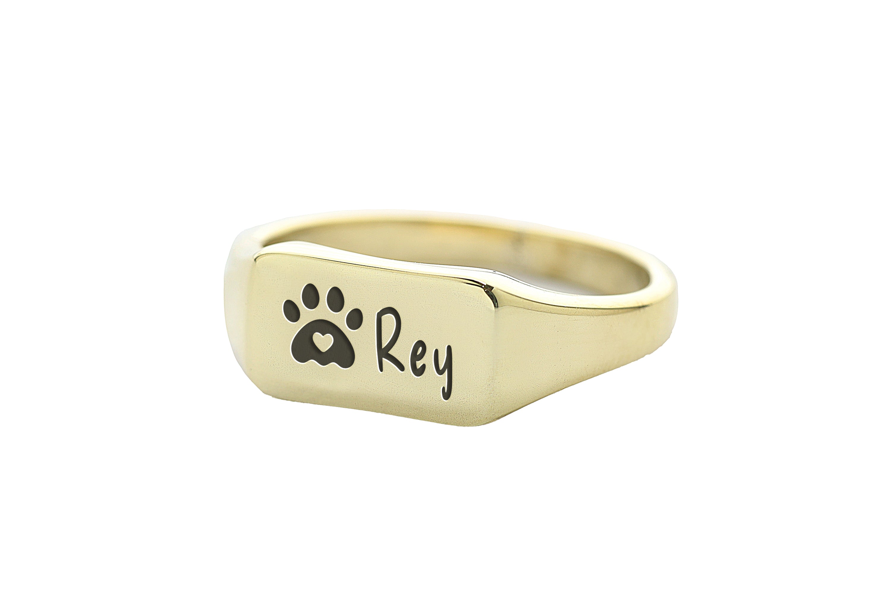 14k Gold Dog Name Ring