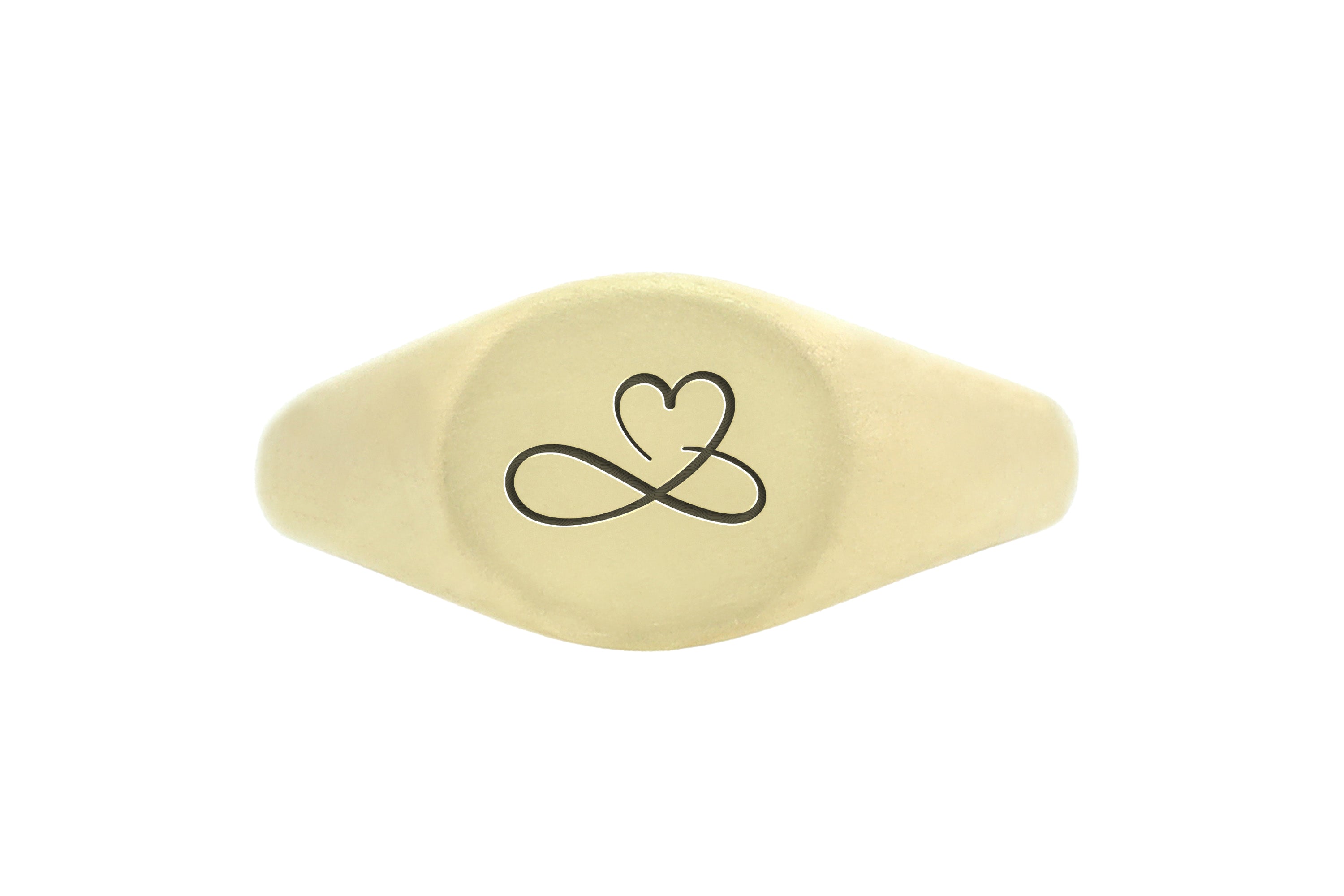 Heart Infinity Gold Signet Ring