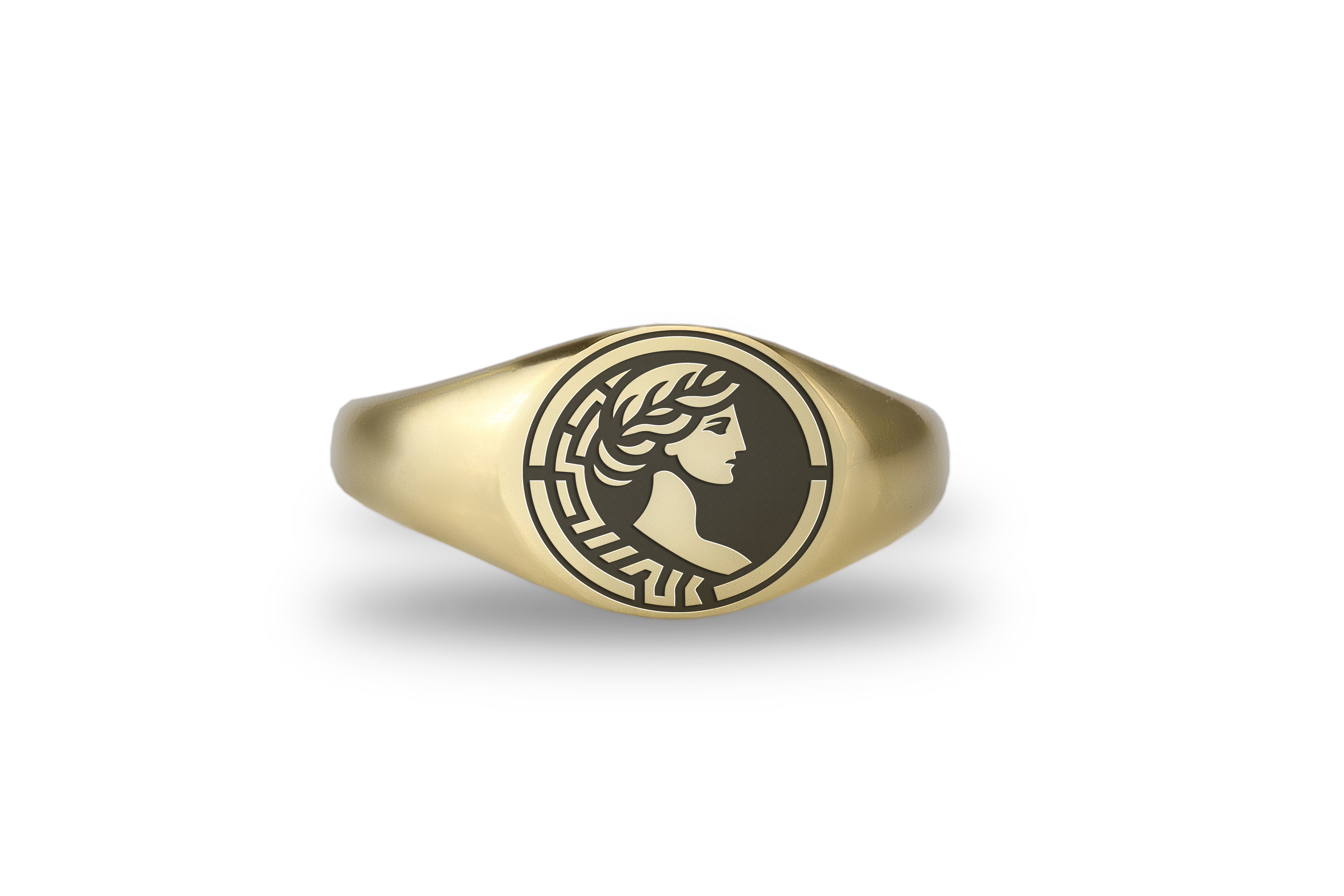 Greek Goddess Signet Ring
