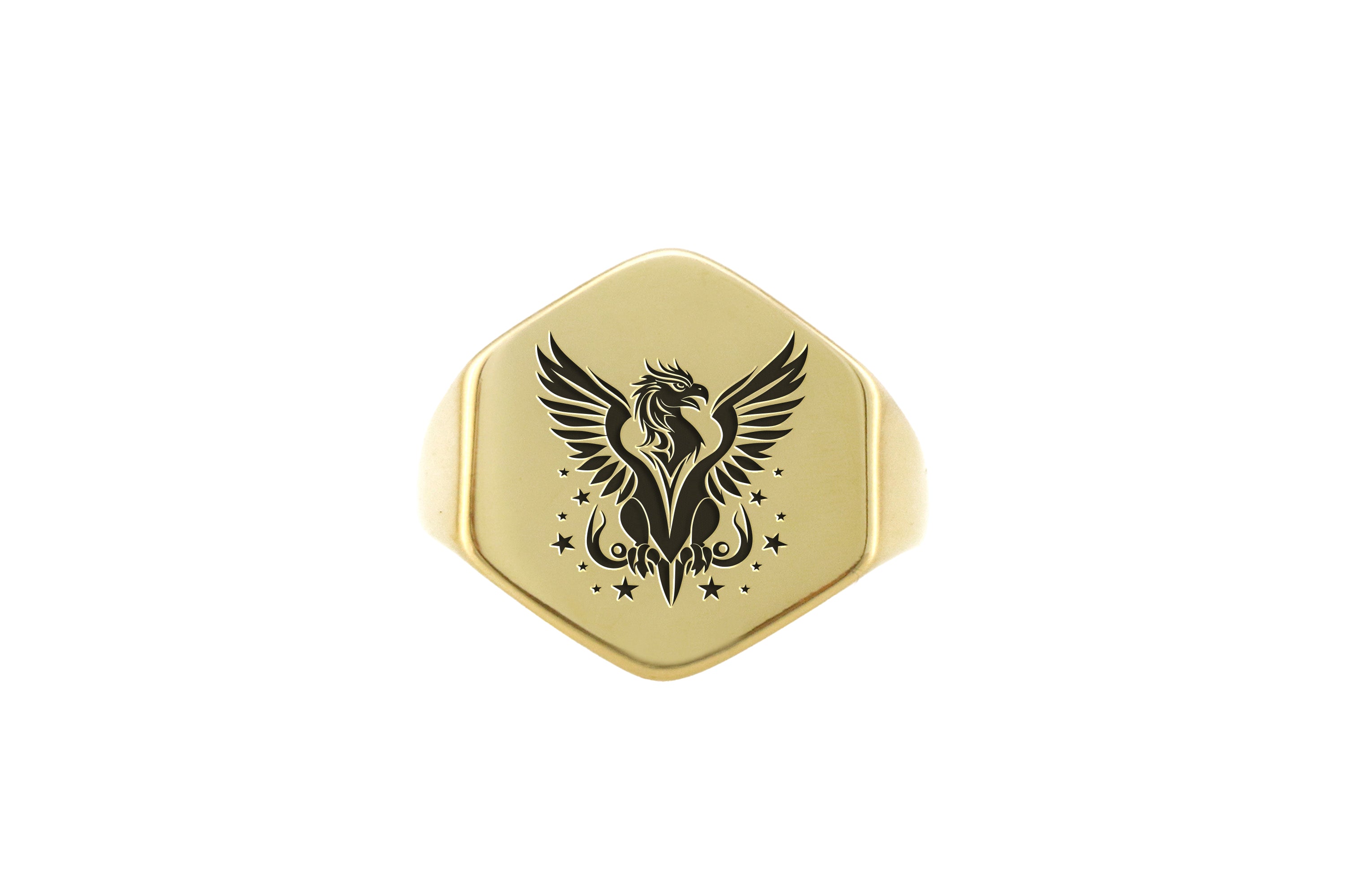 Gold Griffin Signet Ring