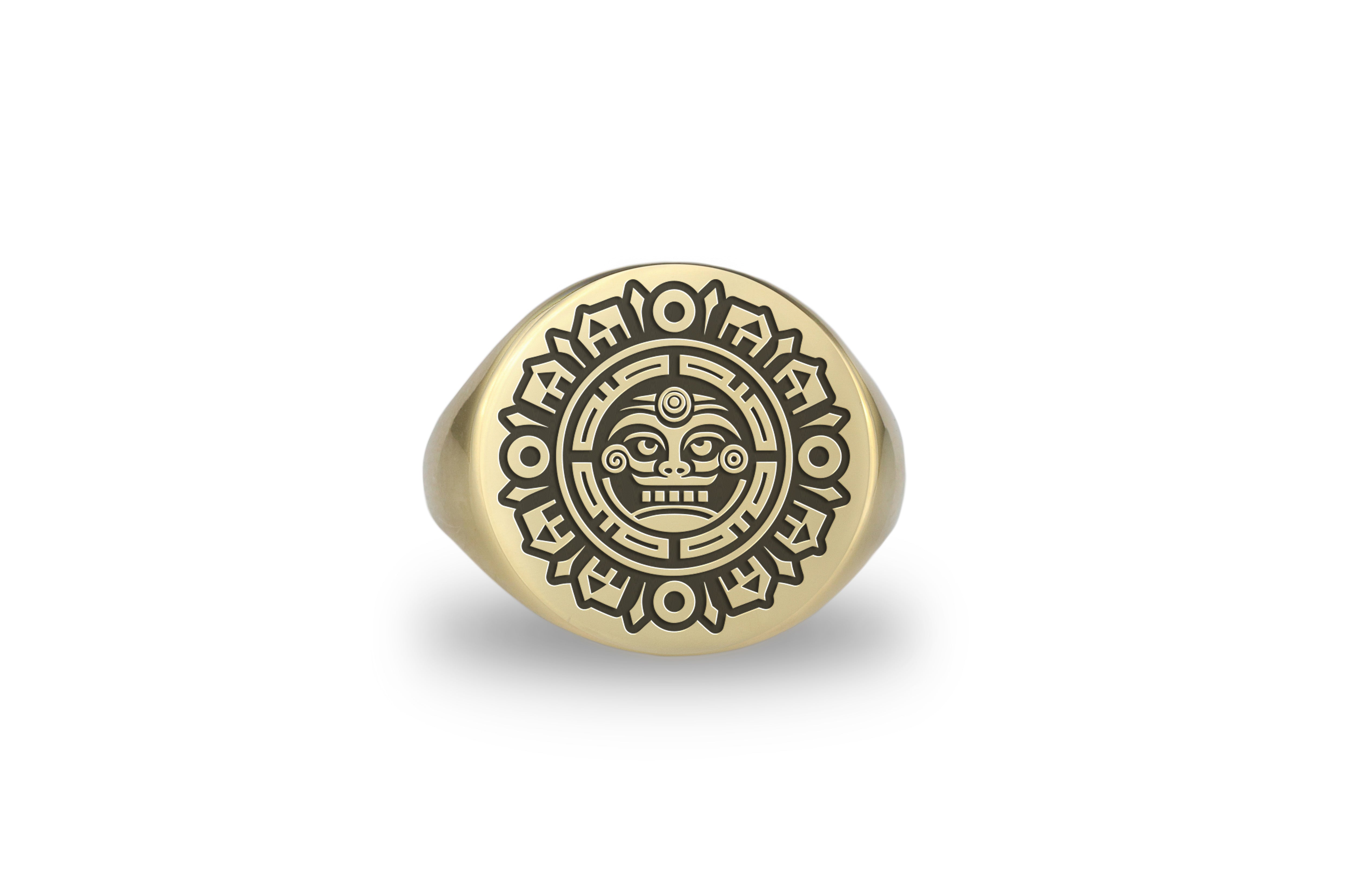 Ancient Mayan Gold Signet Ring