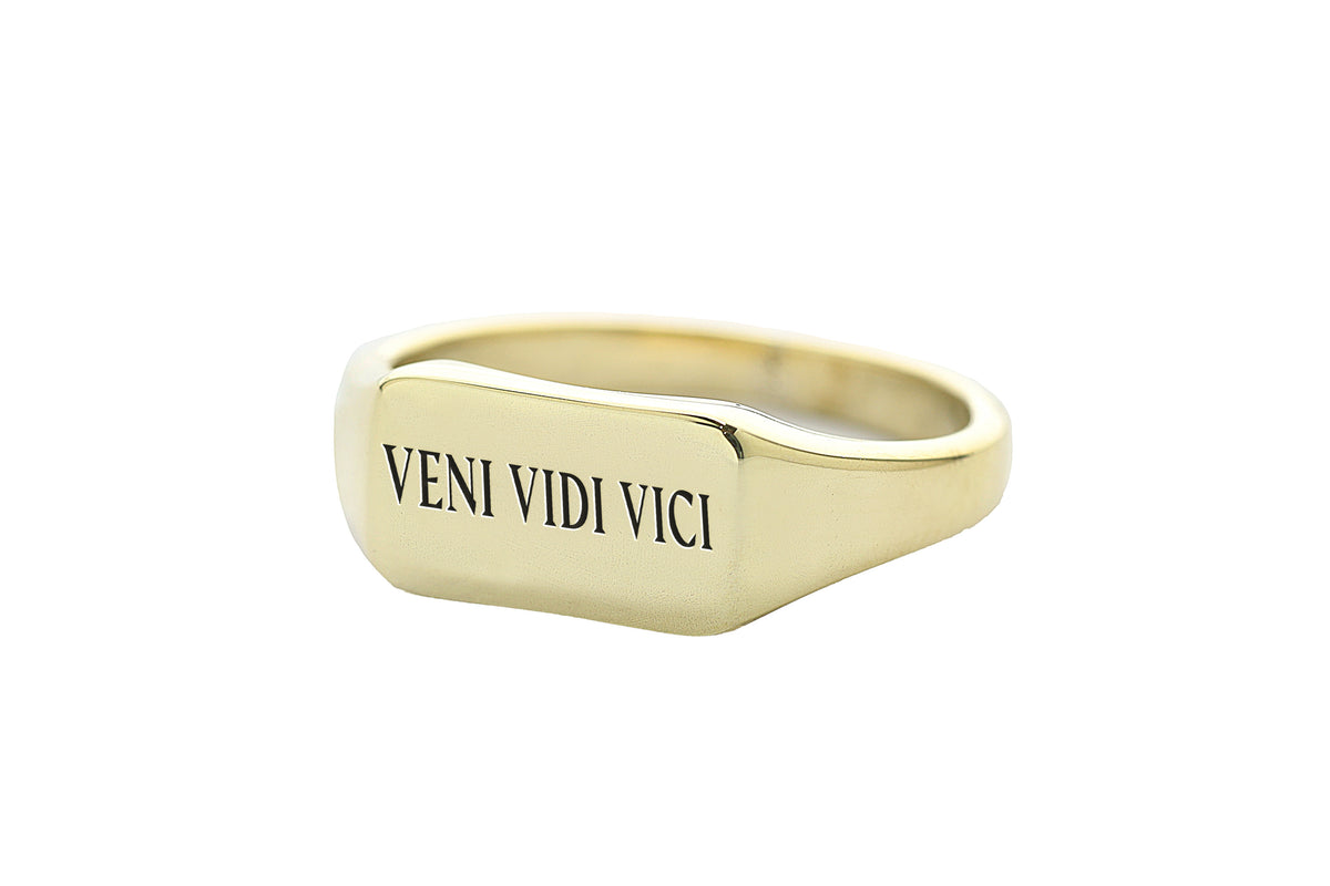 Veni Vidi Vici Engraved Ring