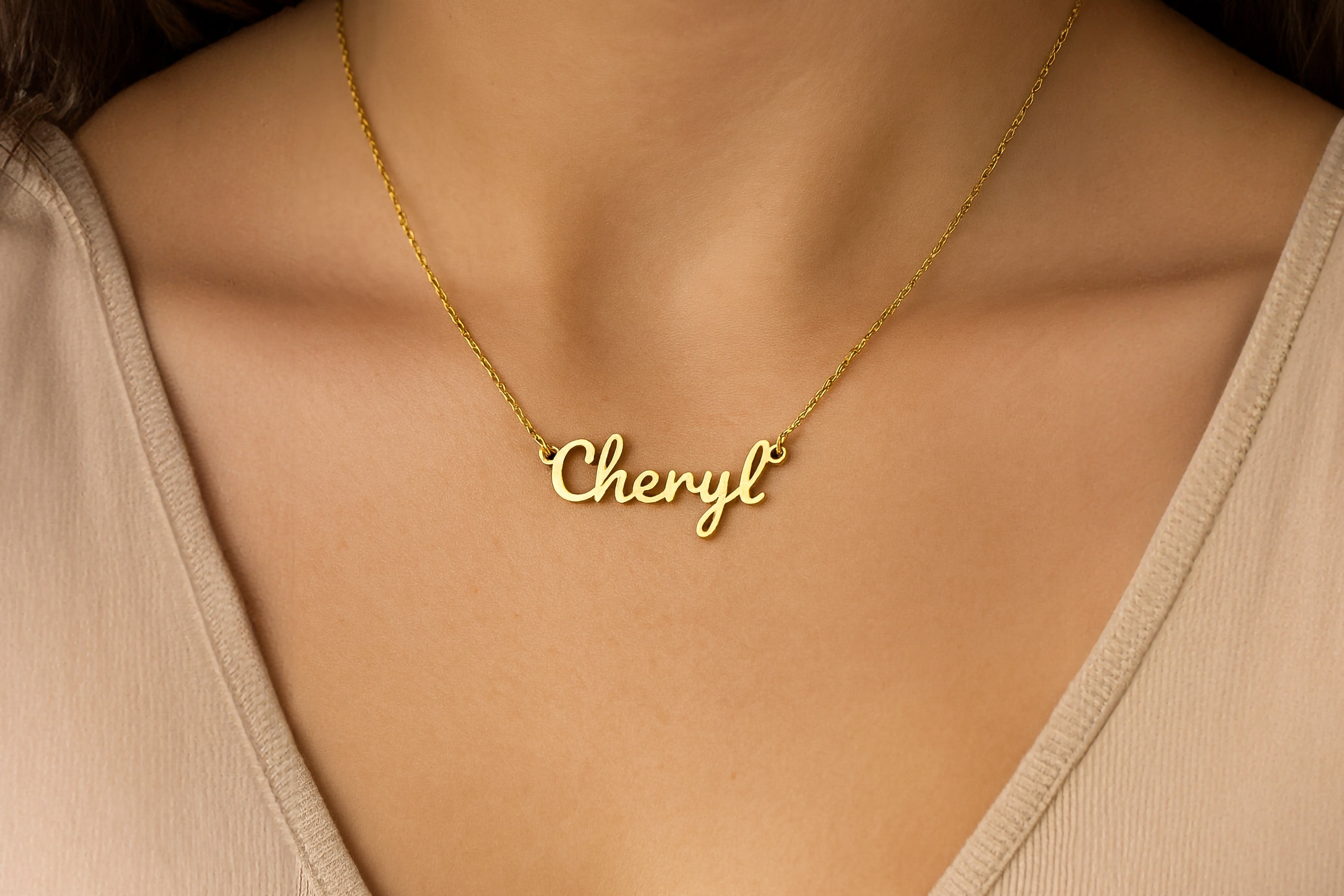 Personalized 18k Gold Necklace
