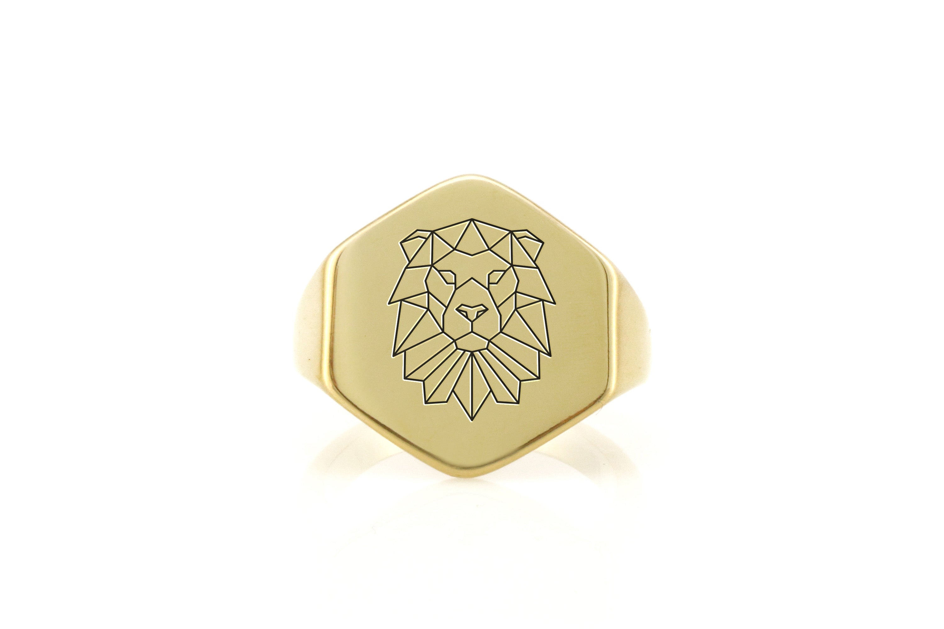 Geometrical Lion Ring