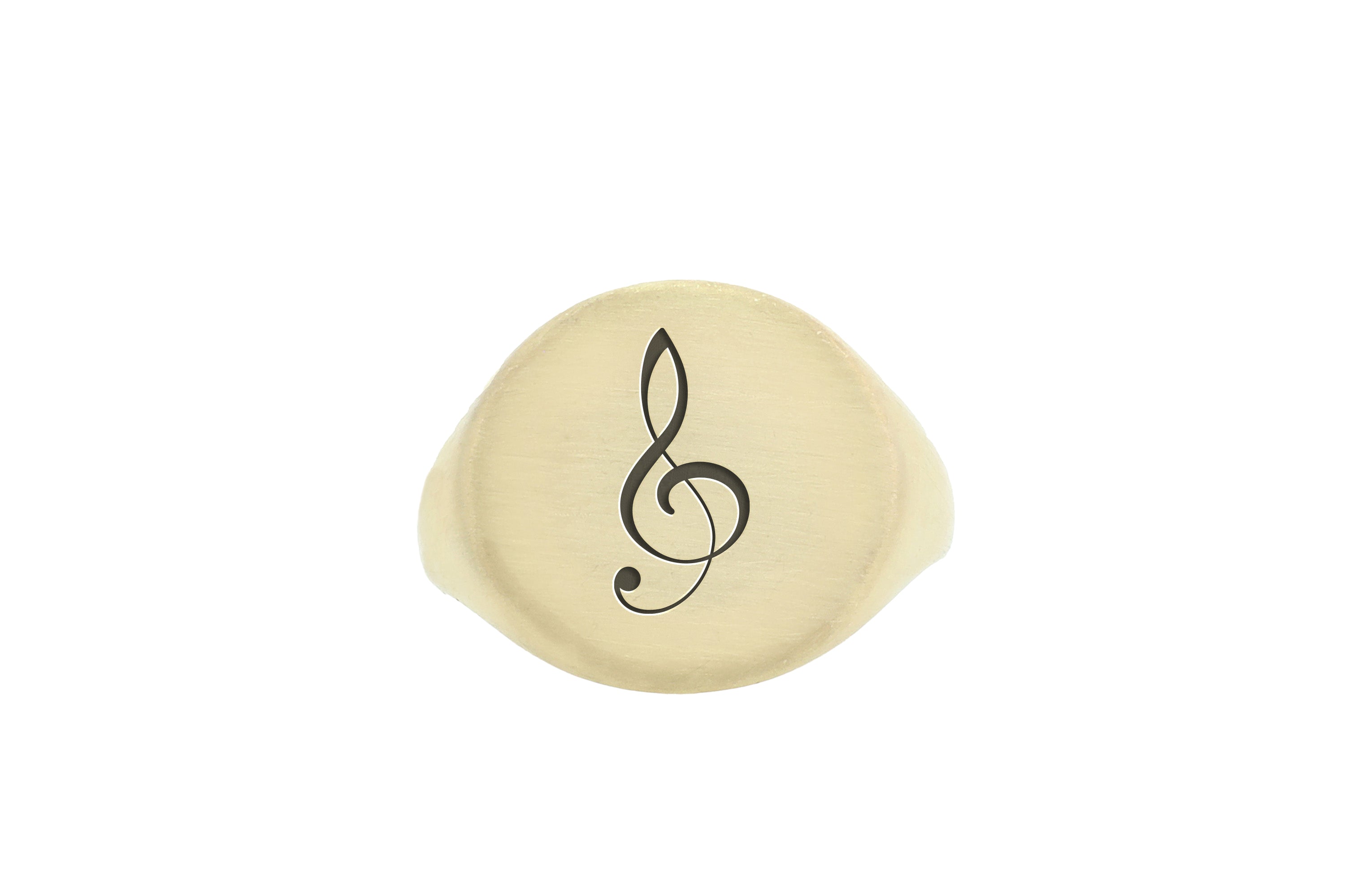 Music Notes Gold Signet Ring