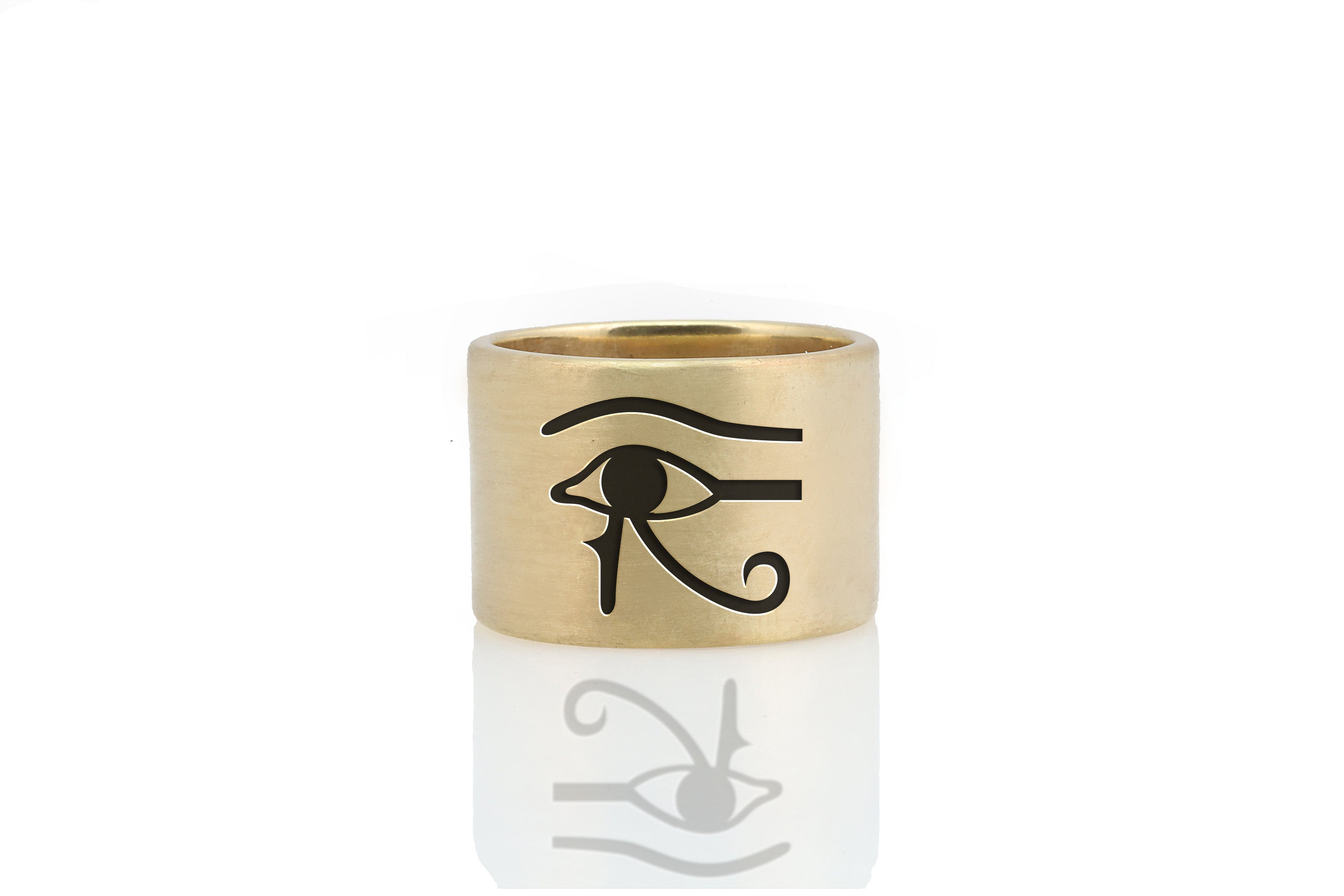 Egyptian Wide Brushed Ring