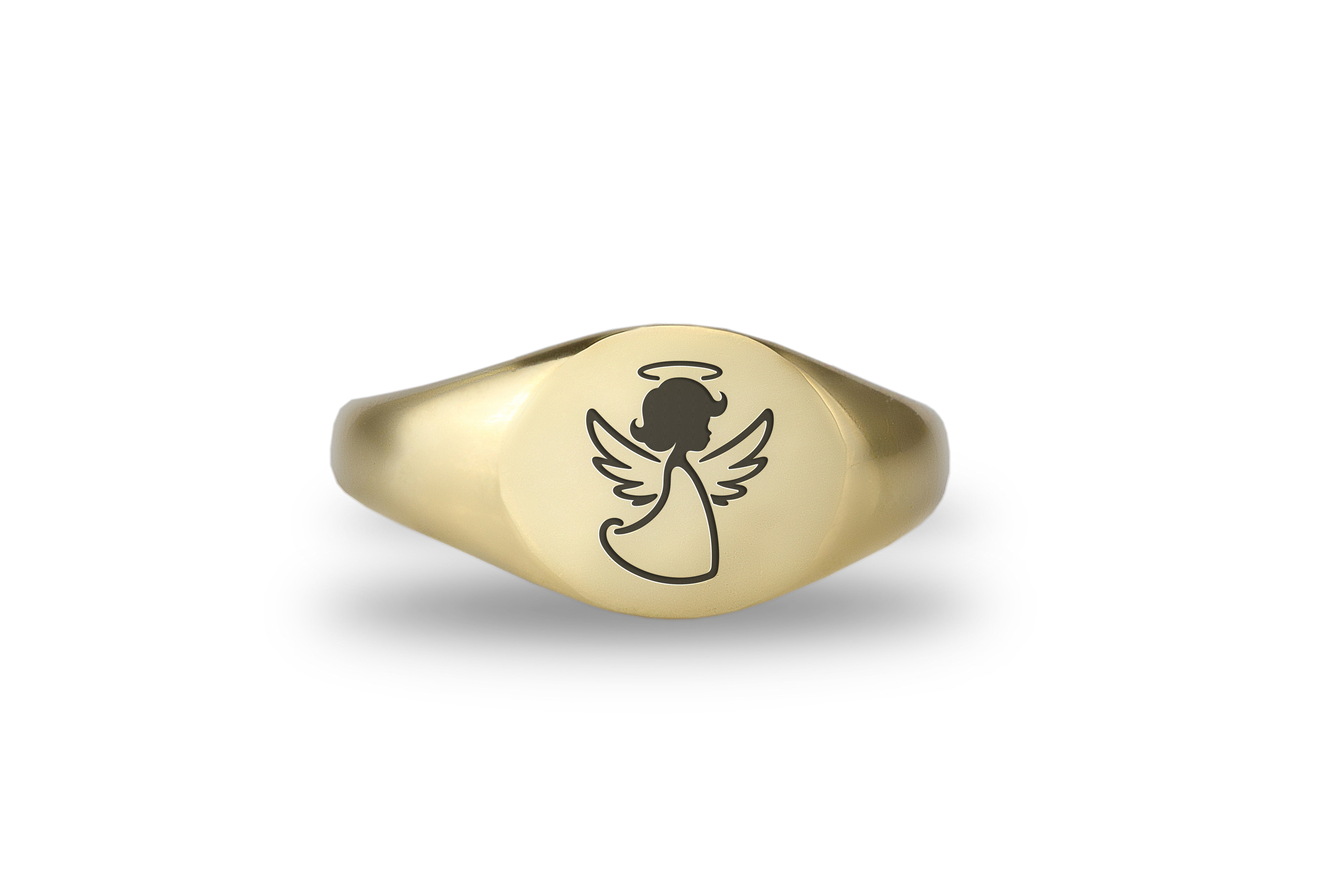 Cute Angel Engraved Ring