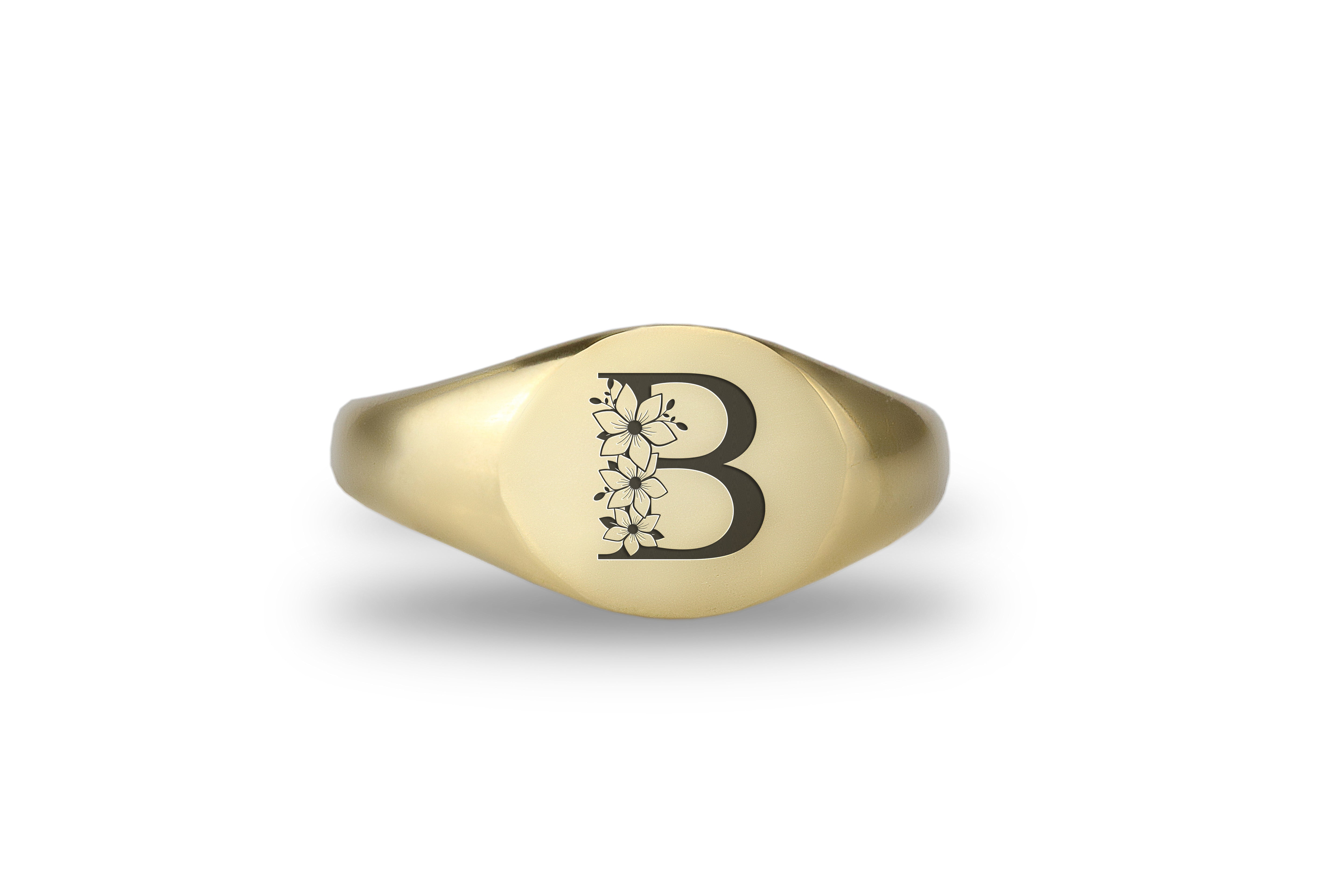 Personalized Name Initial Ring
