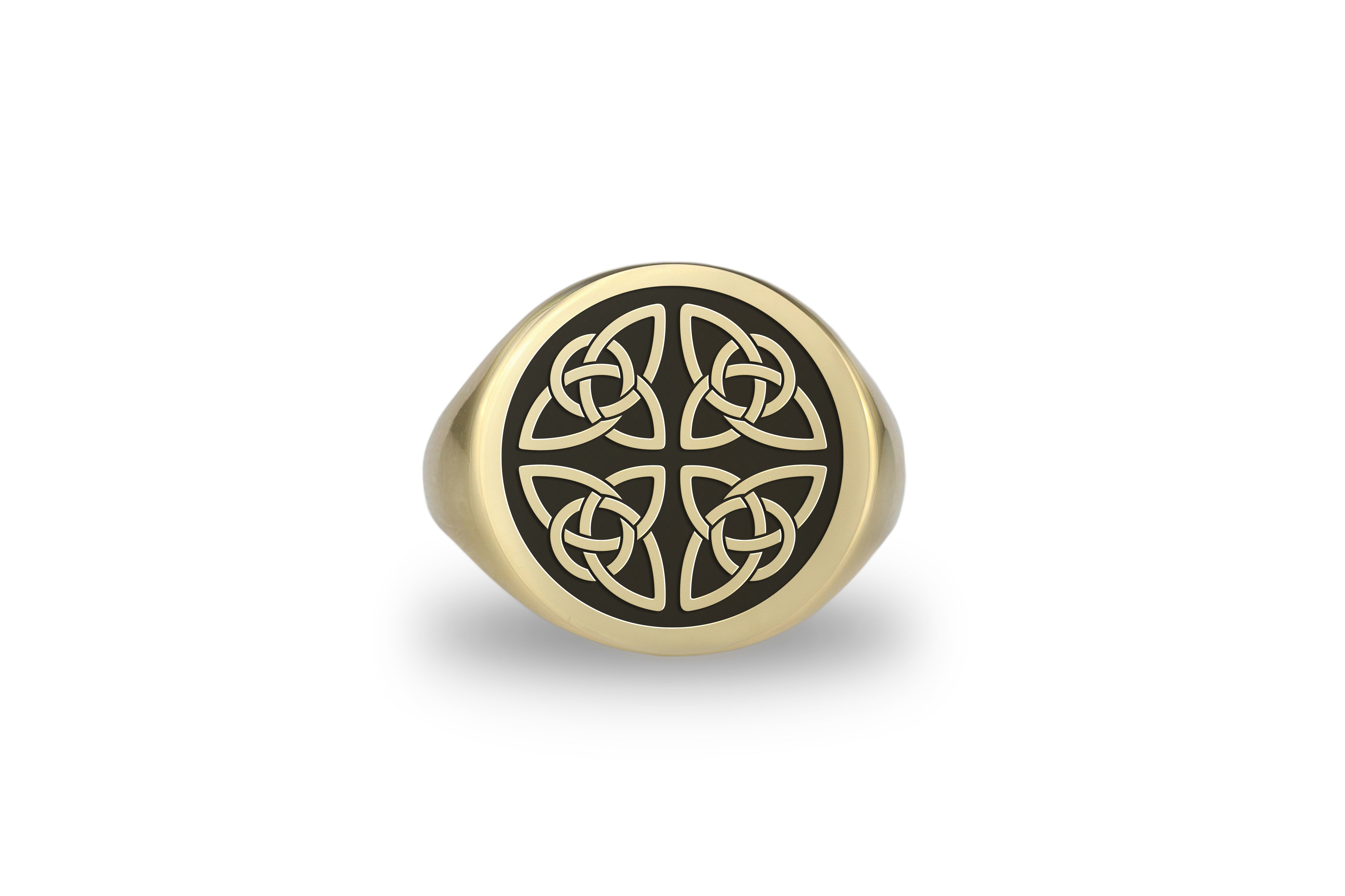Embossed Celtic Signet Ring