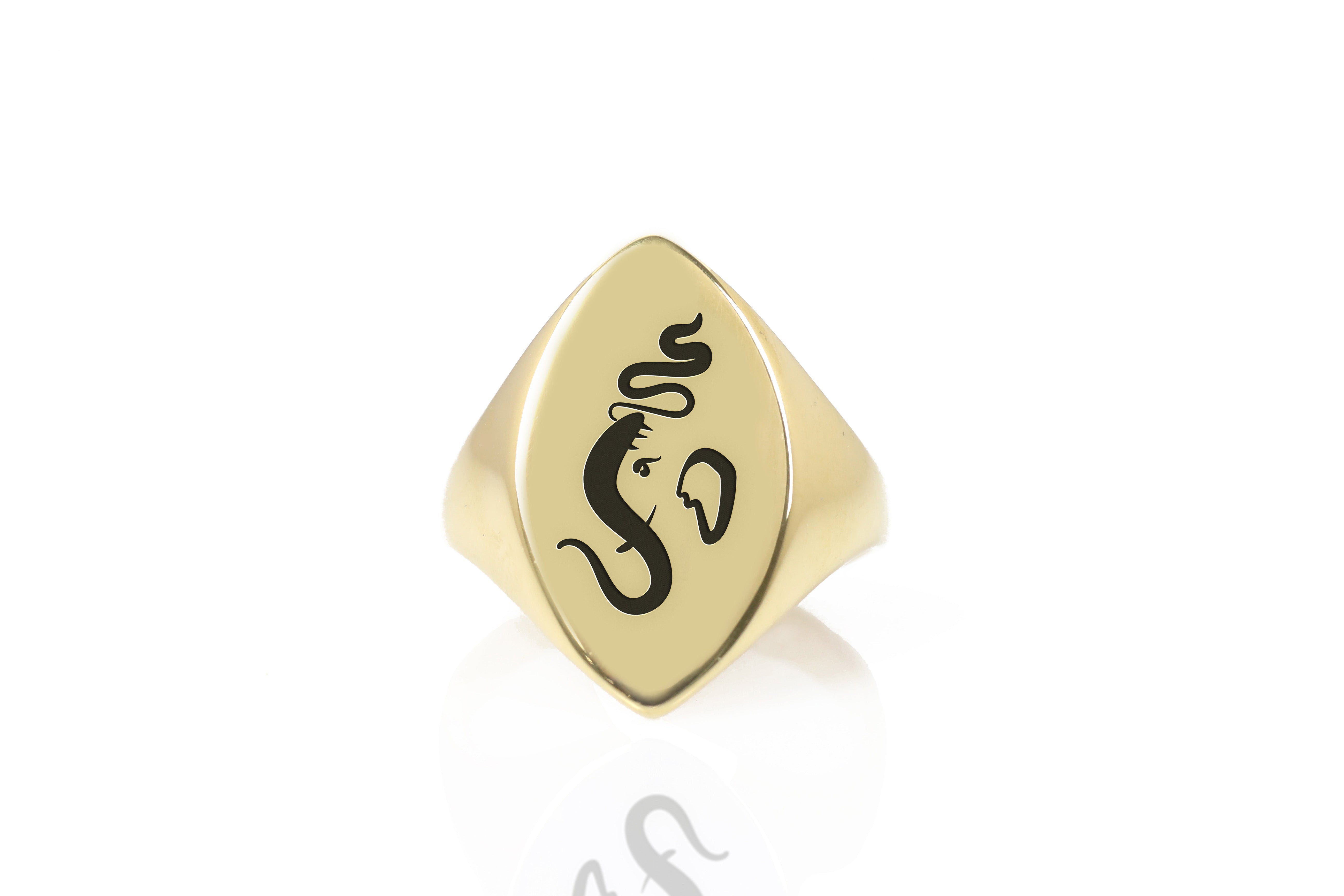 Indian God Ganesh Signet Ring