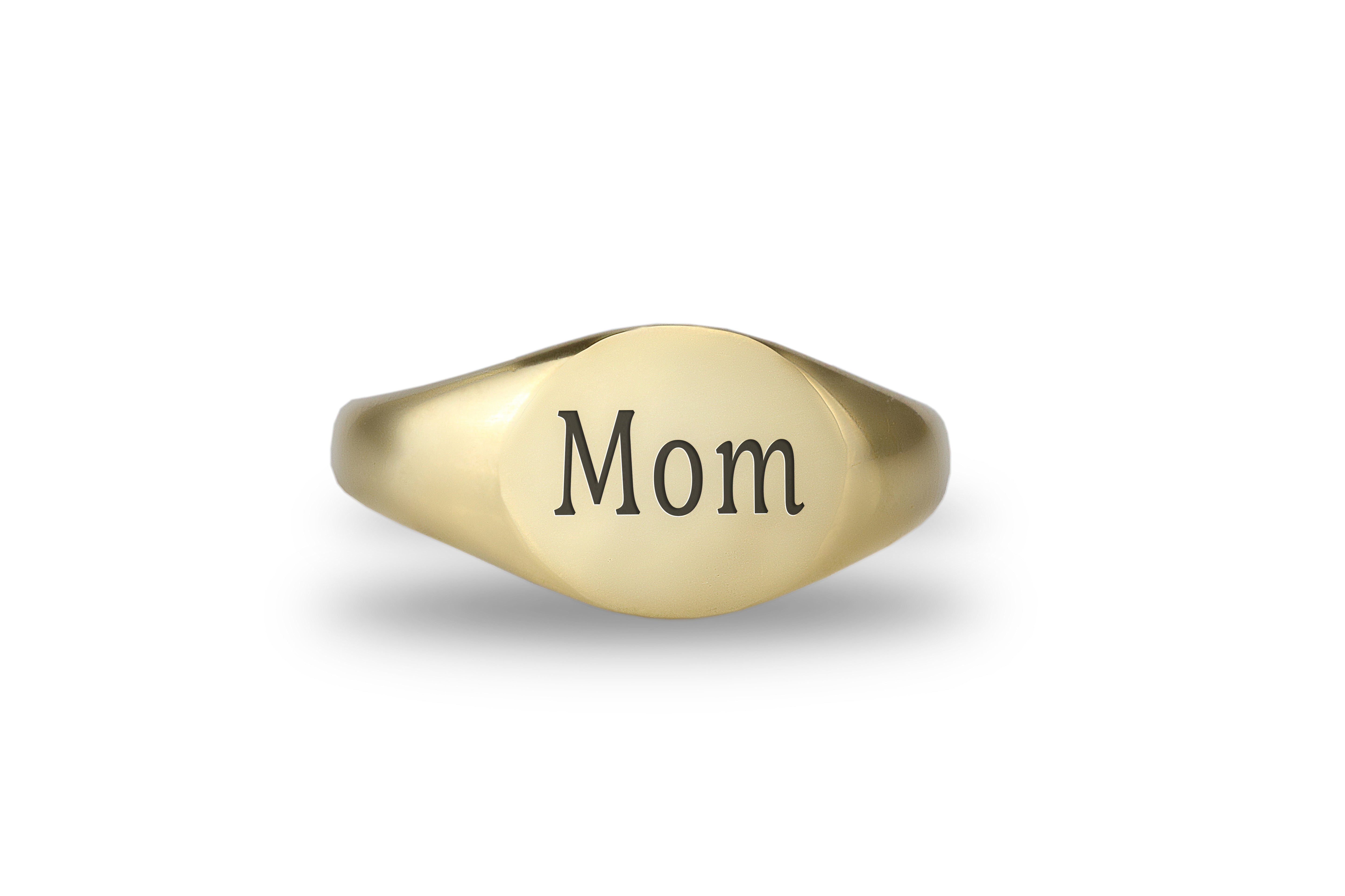 Engraved Mother Signet Ring