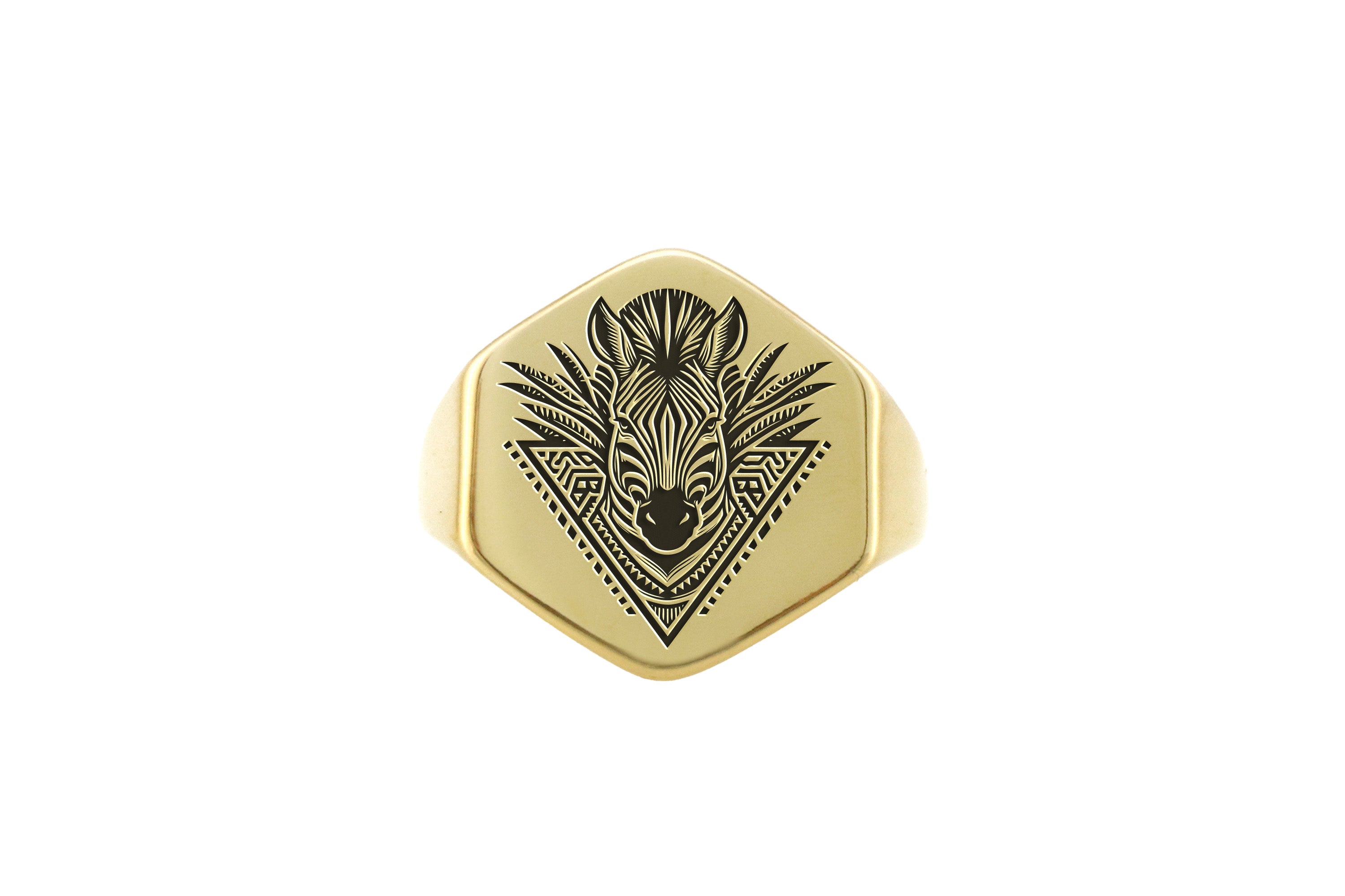 Custom Zebra Signet Ring