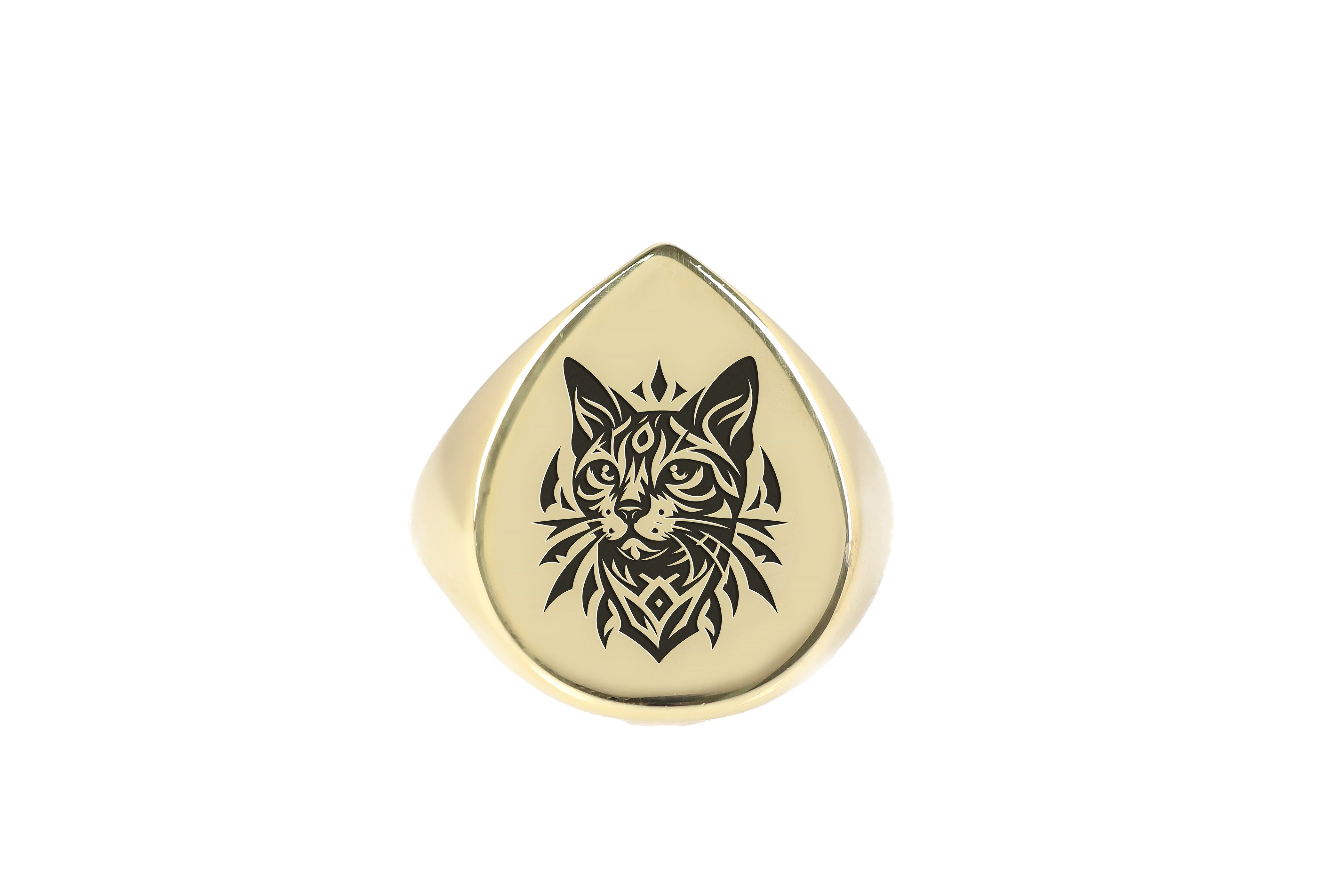 Custom Cat Signet Ring