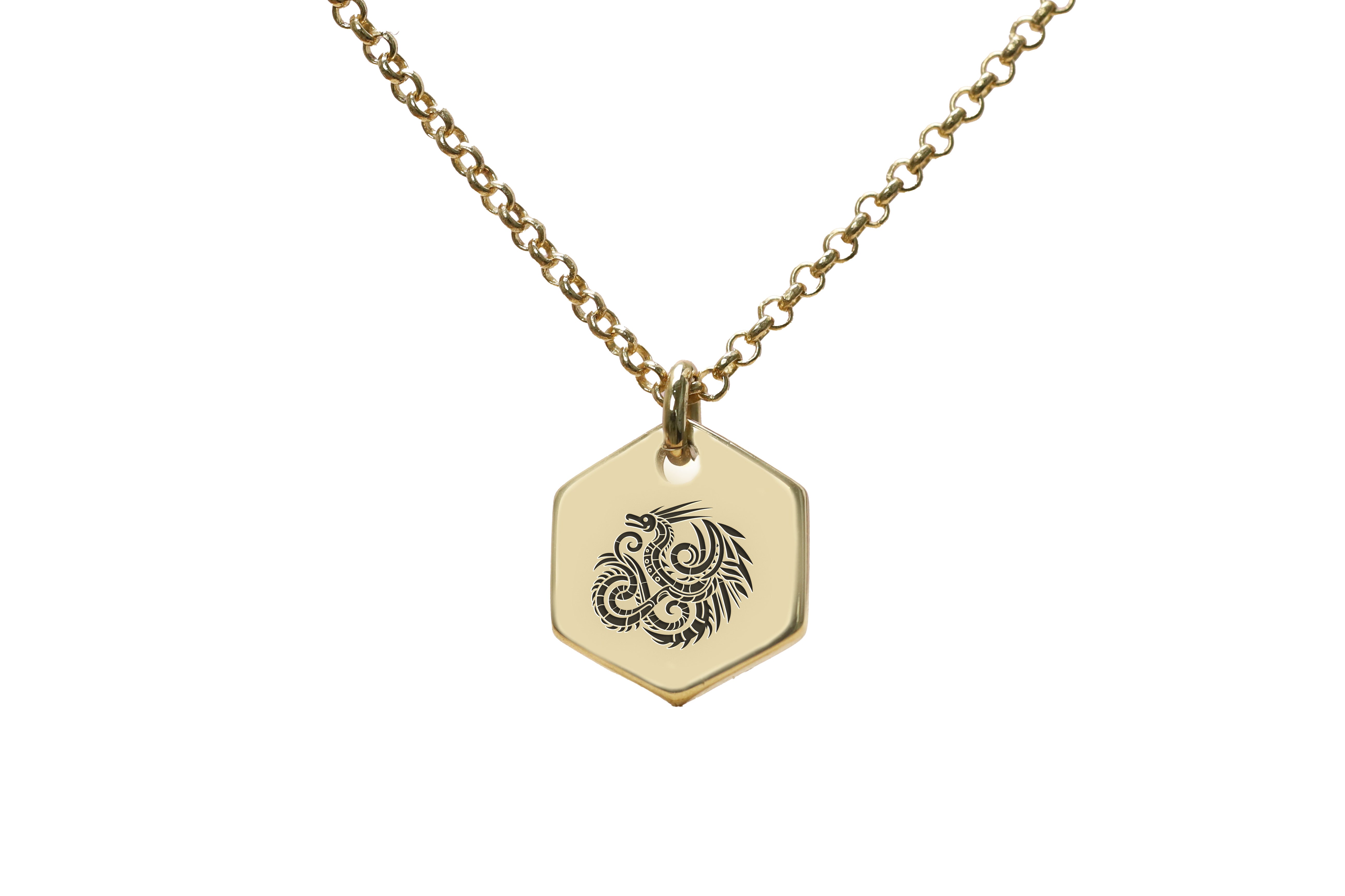 Engraved Quetzalcoatl Necklace