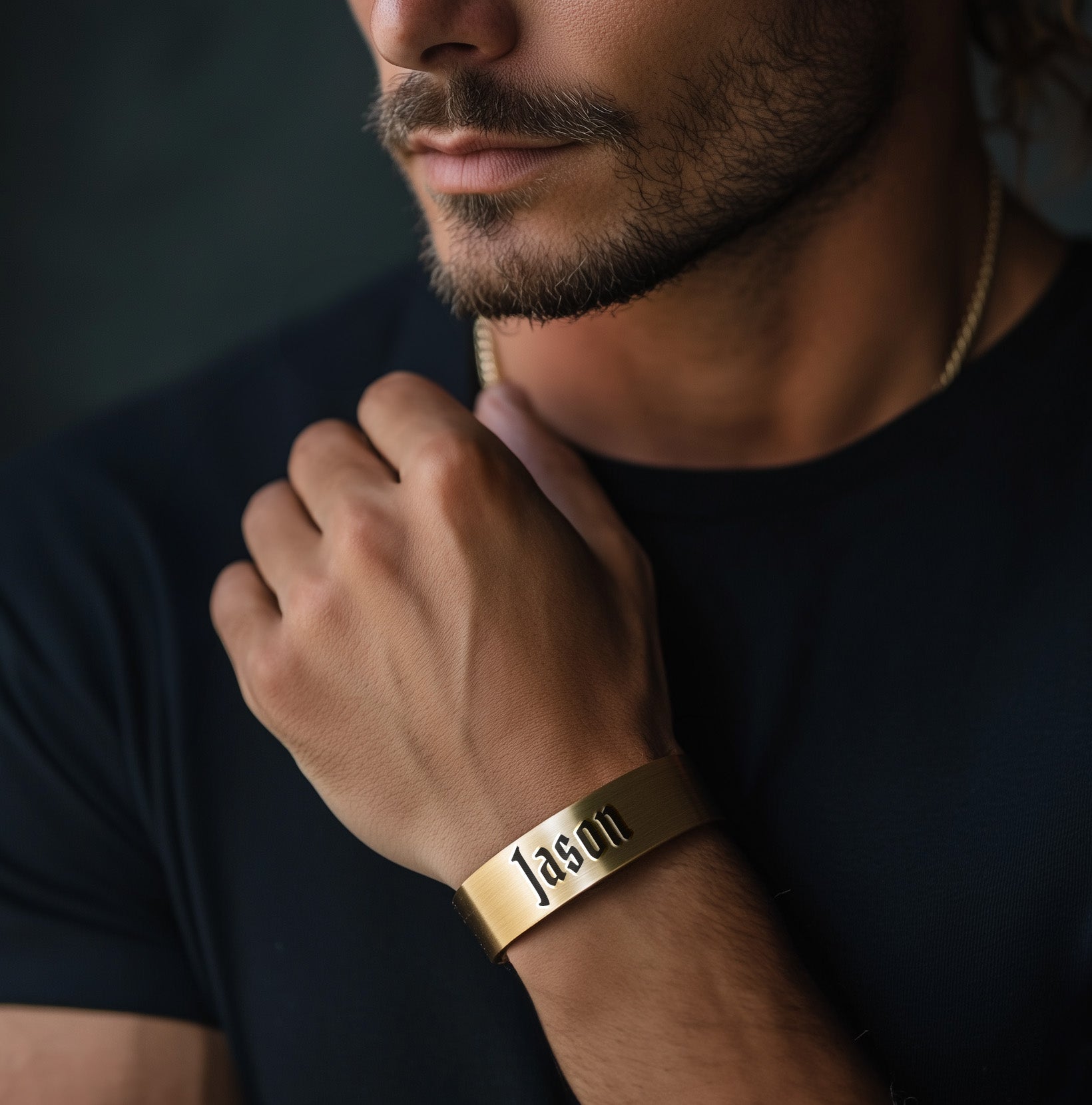 Engraved Name Gold Bracelet