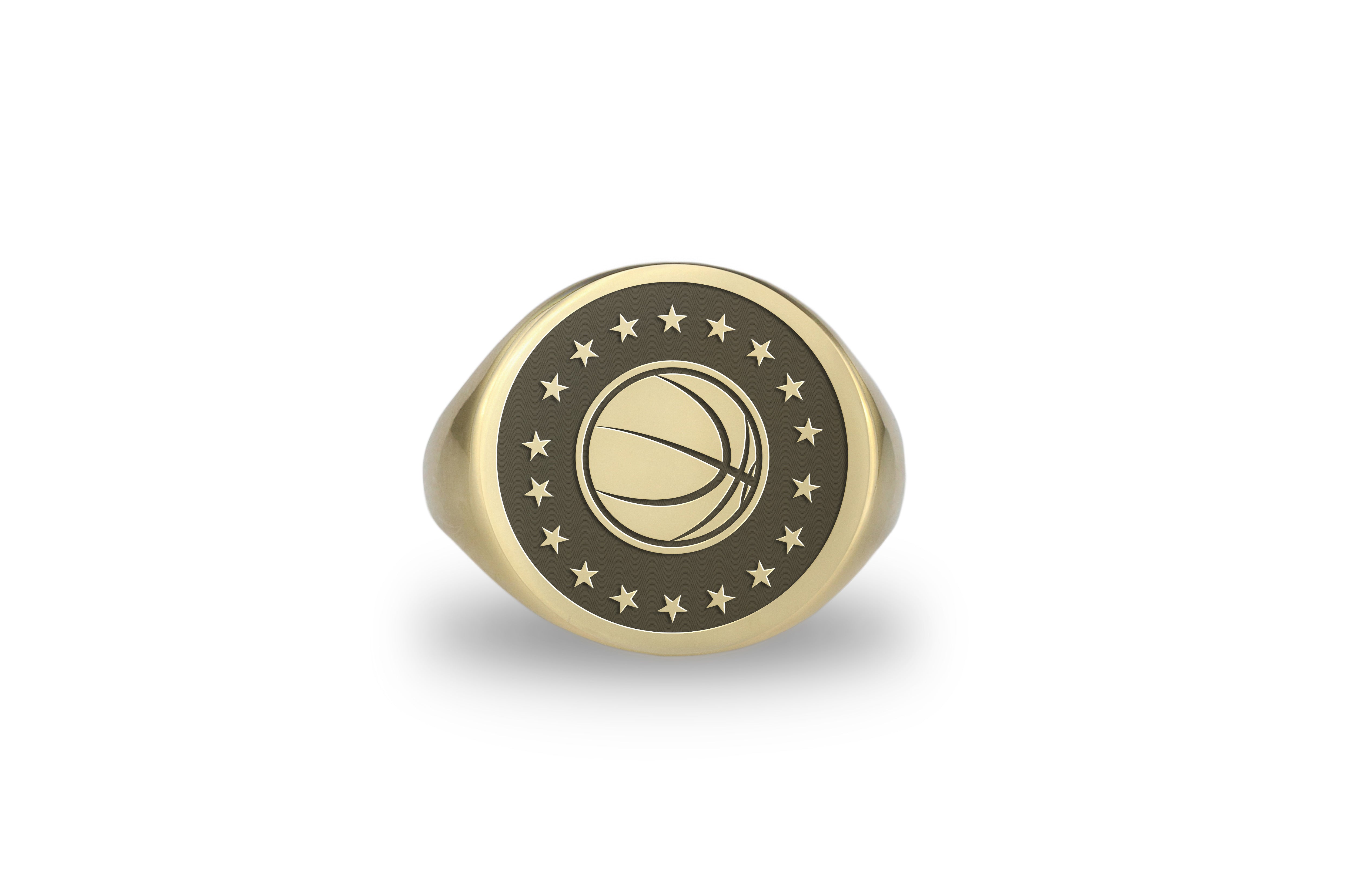 Basketball Embossed Ring