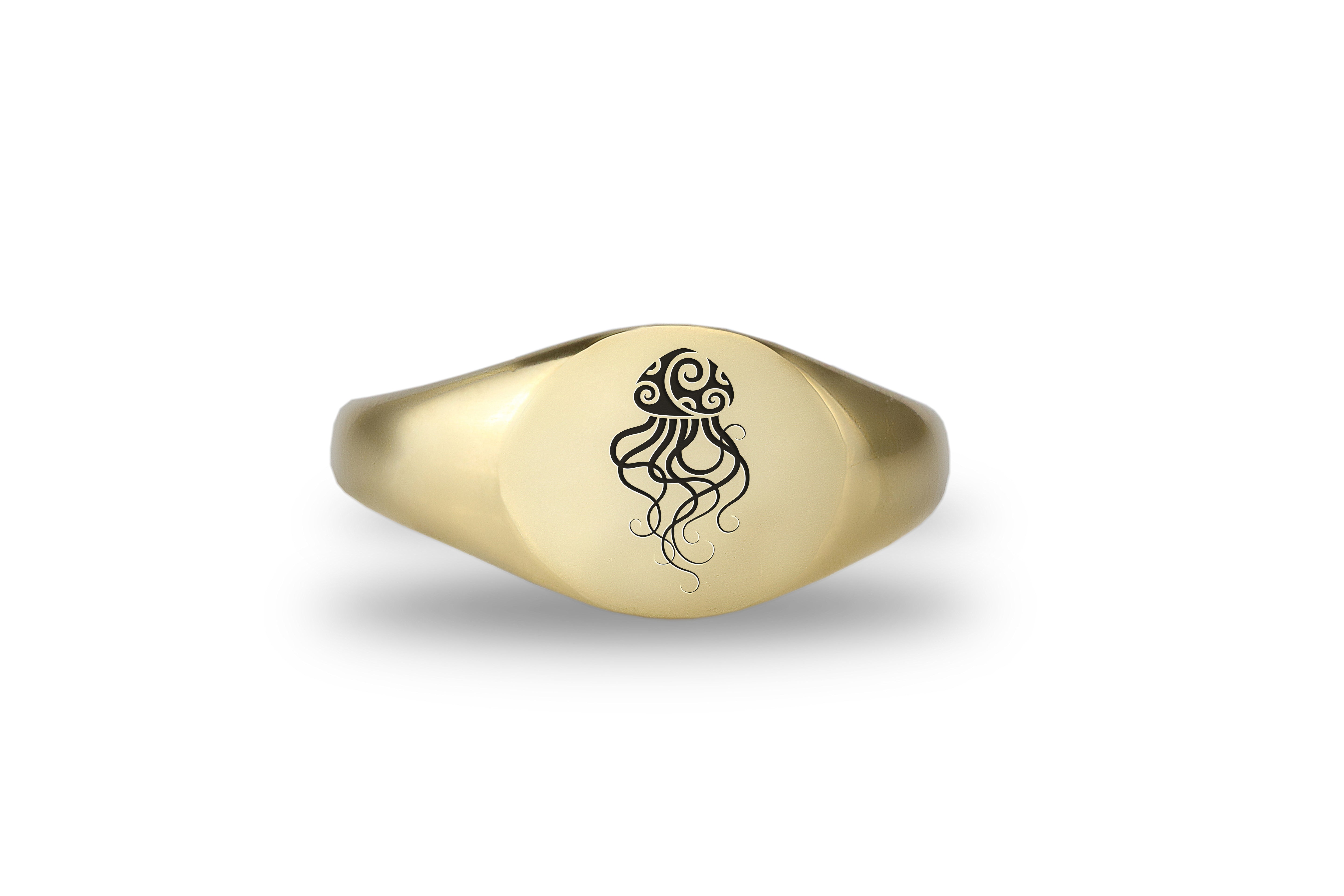Tribal Jellyfish Signet Ring
