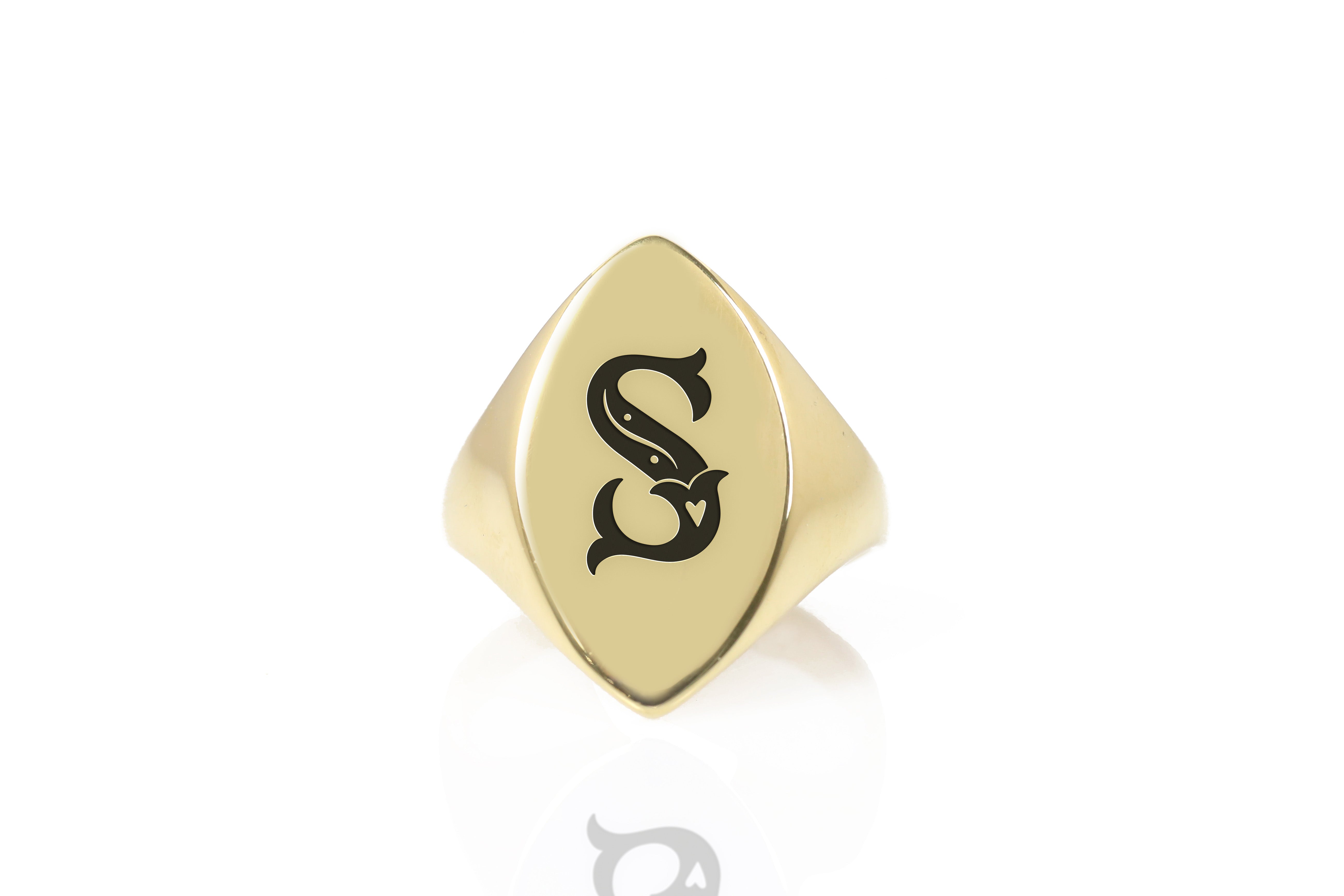 24k Gold Poker Letter Rin