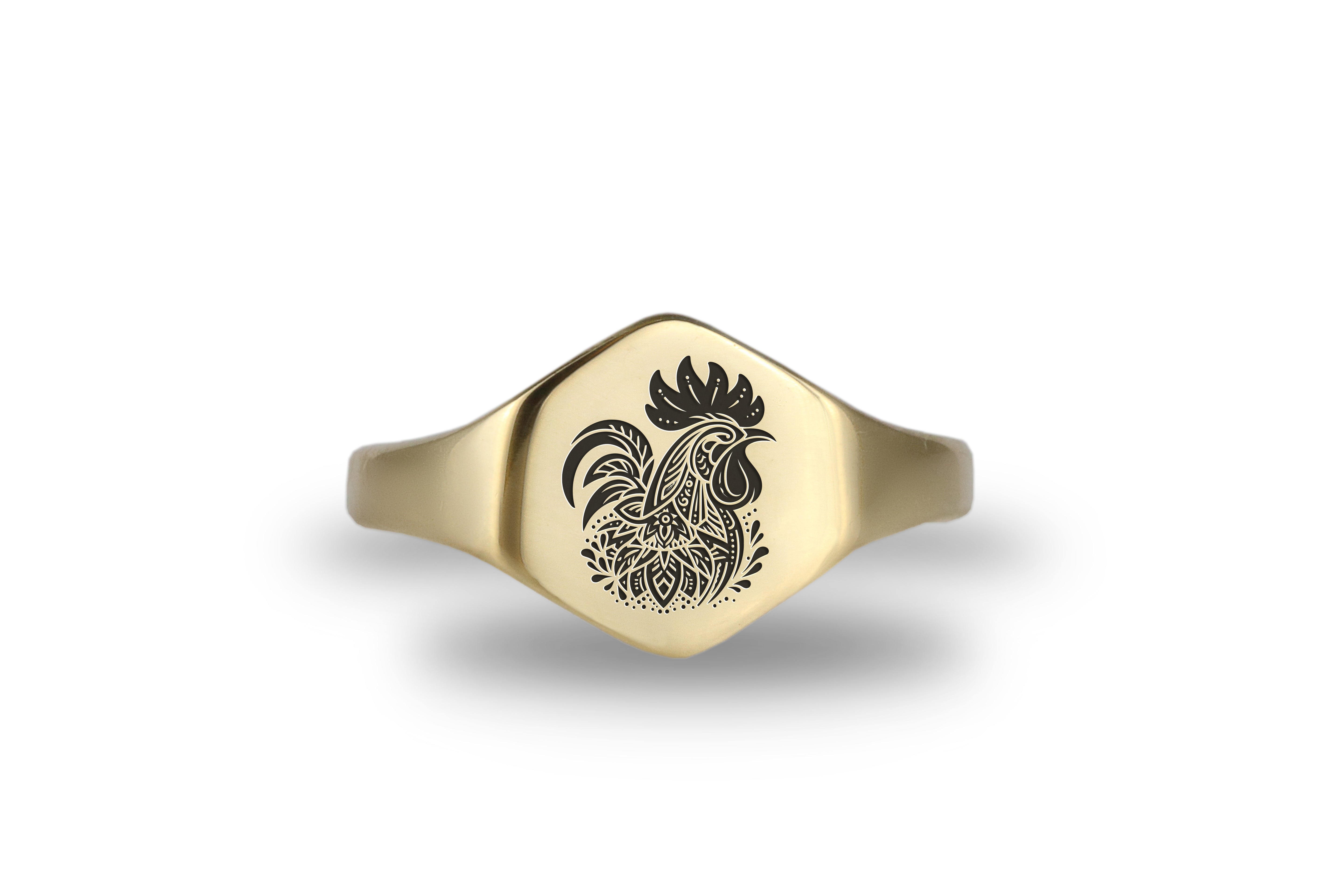 Chicken Engraving Ring