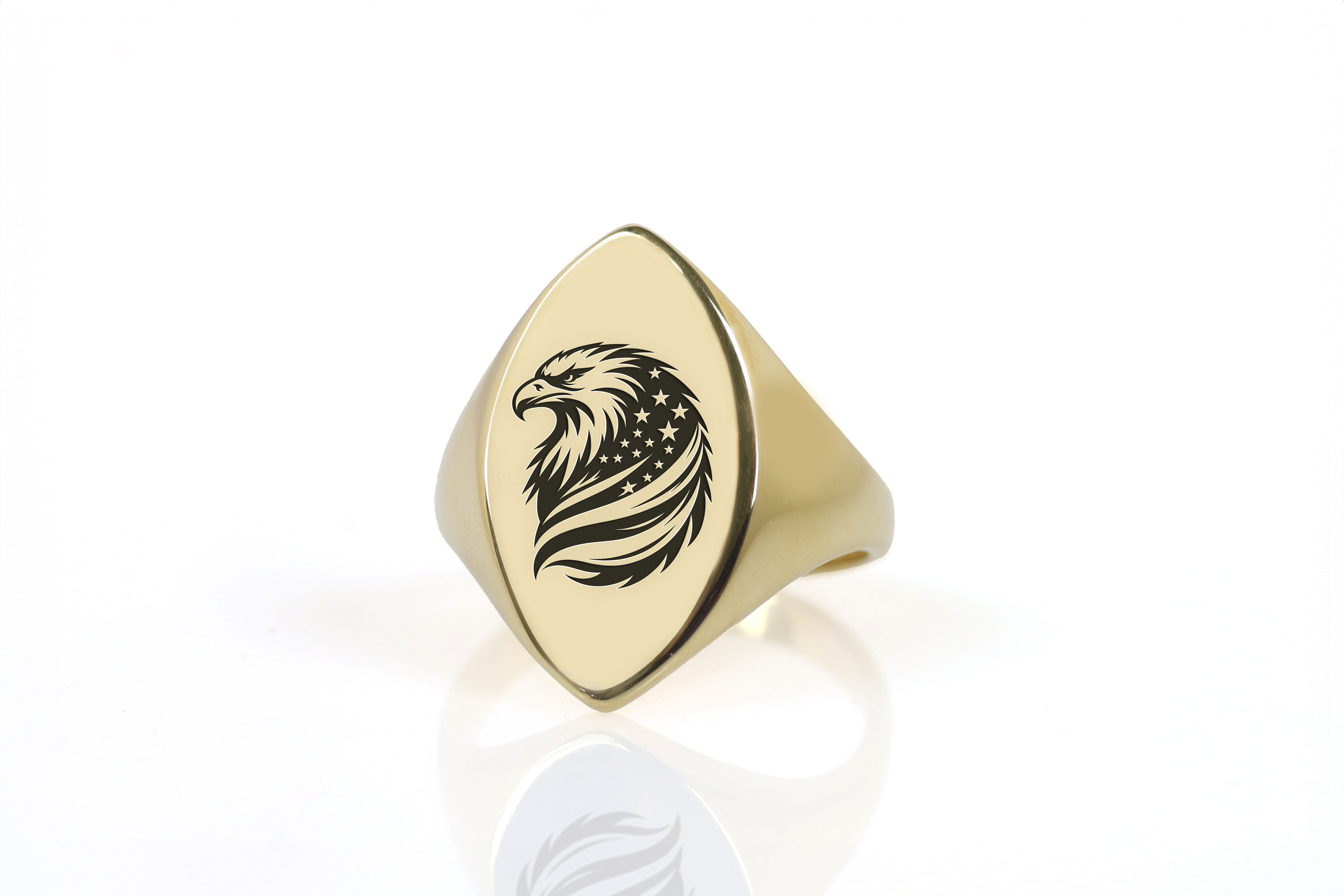 4th Of July Gold Signet Ring