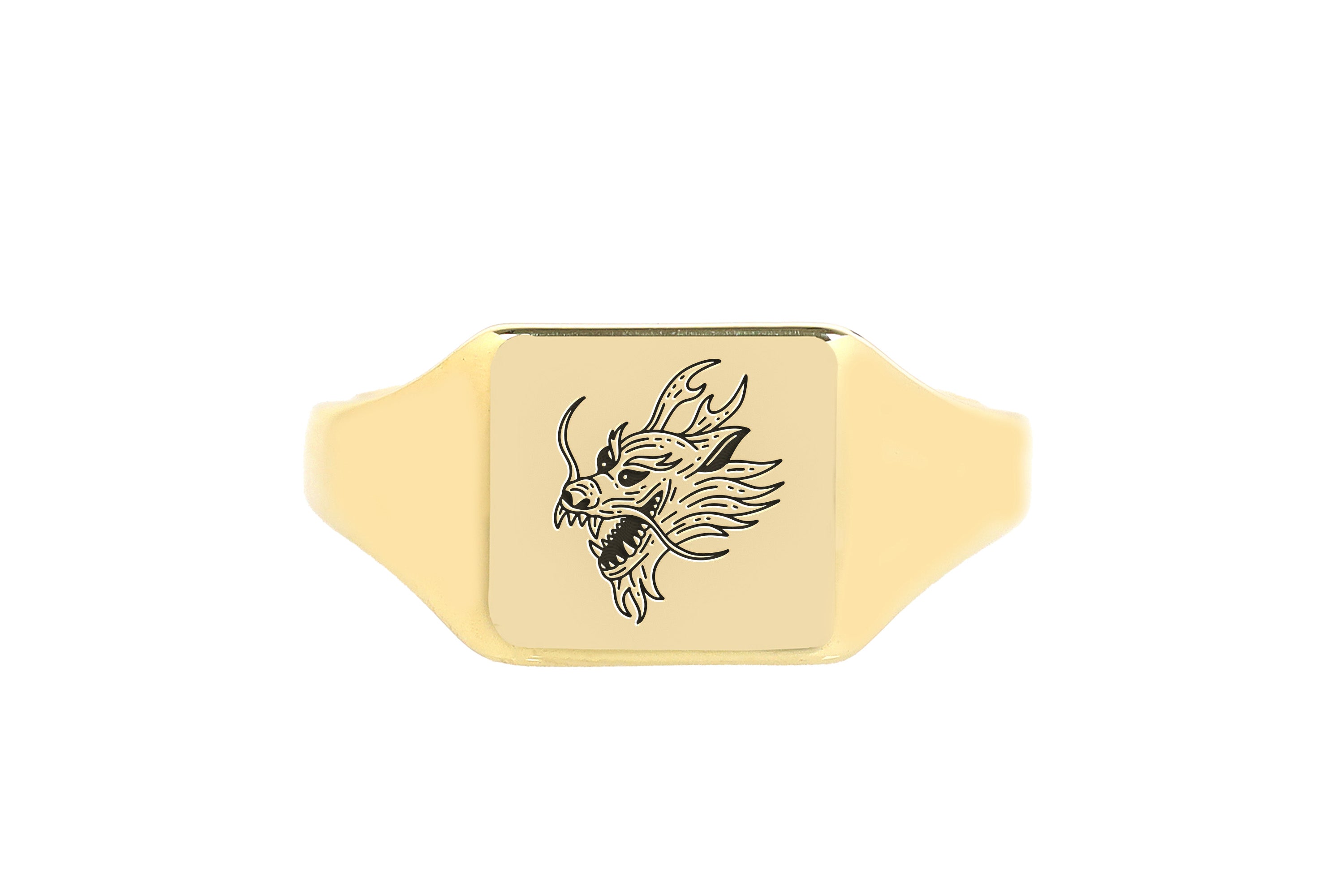 Gothic Dragon Signet Ring