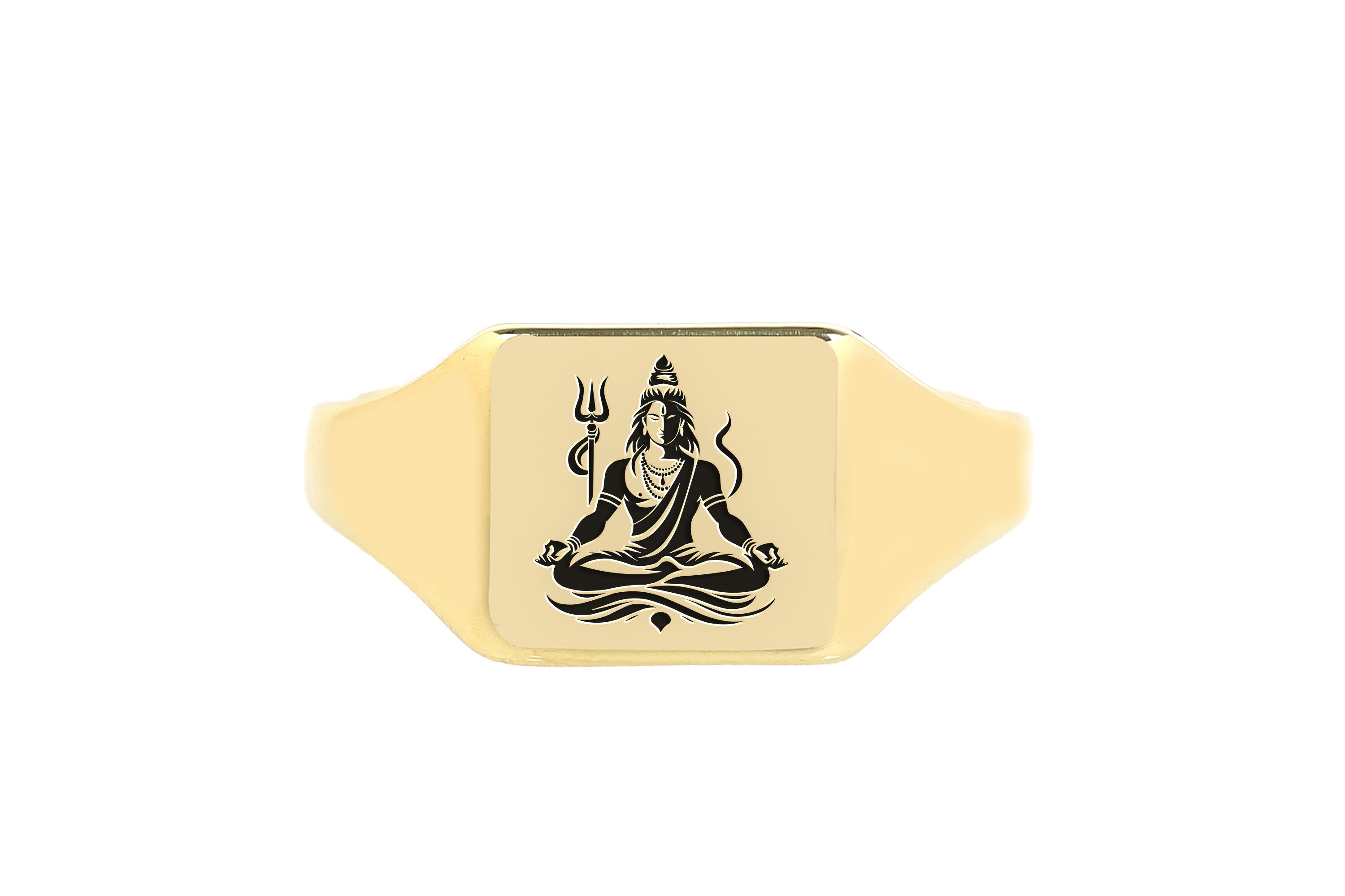 Engraved Shiva Signet Ring
