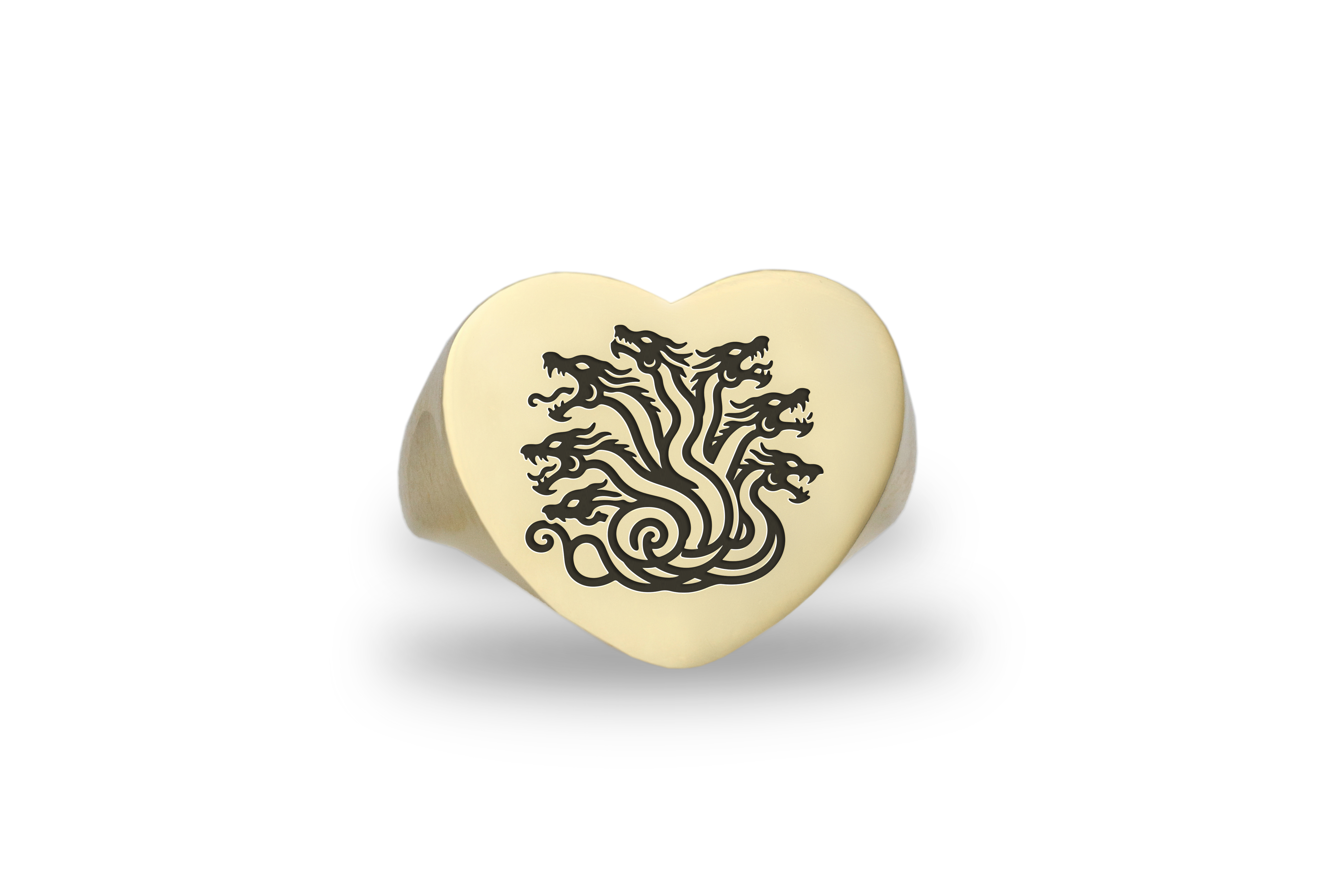 Hydra Dragon Gold Signet Ring