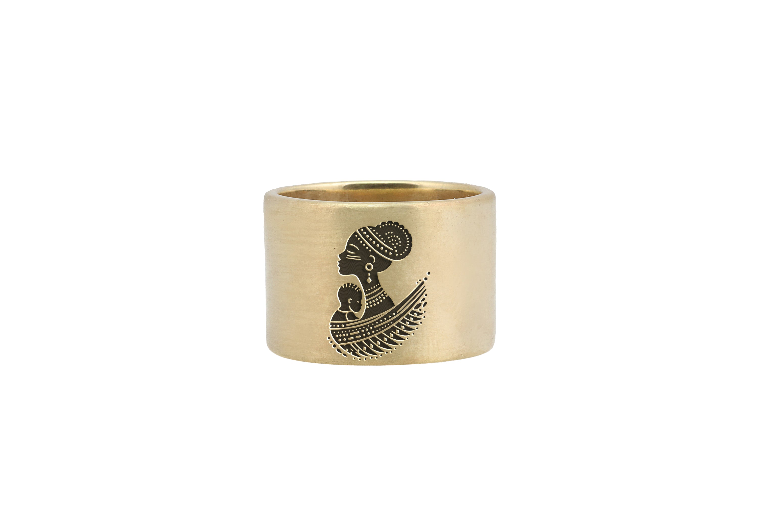 African Mom Wide Band Ring