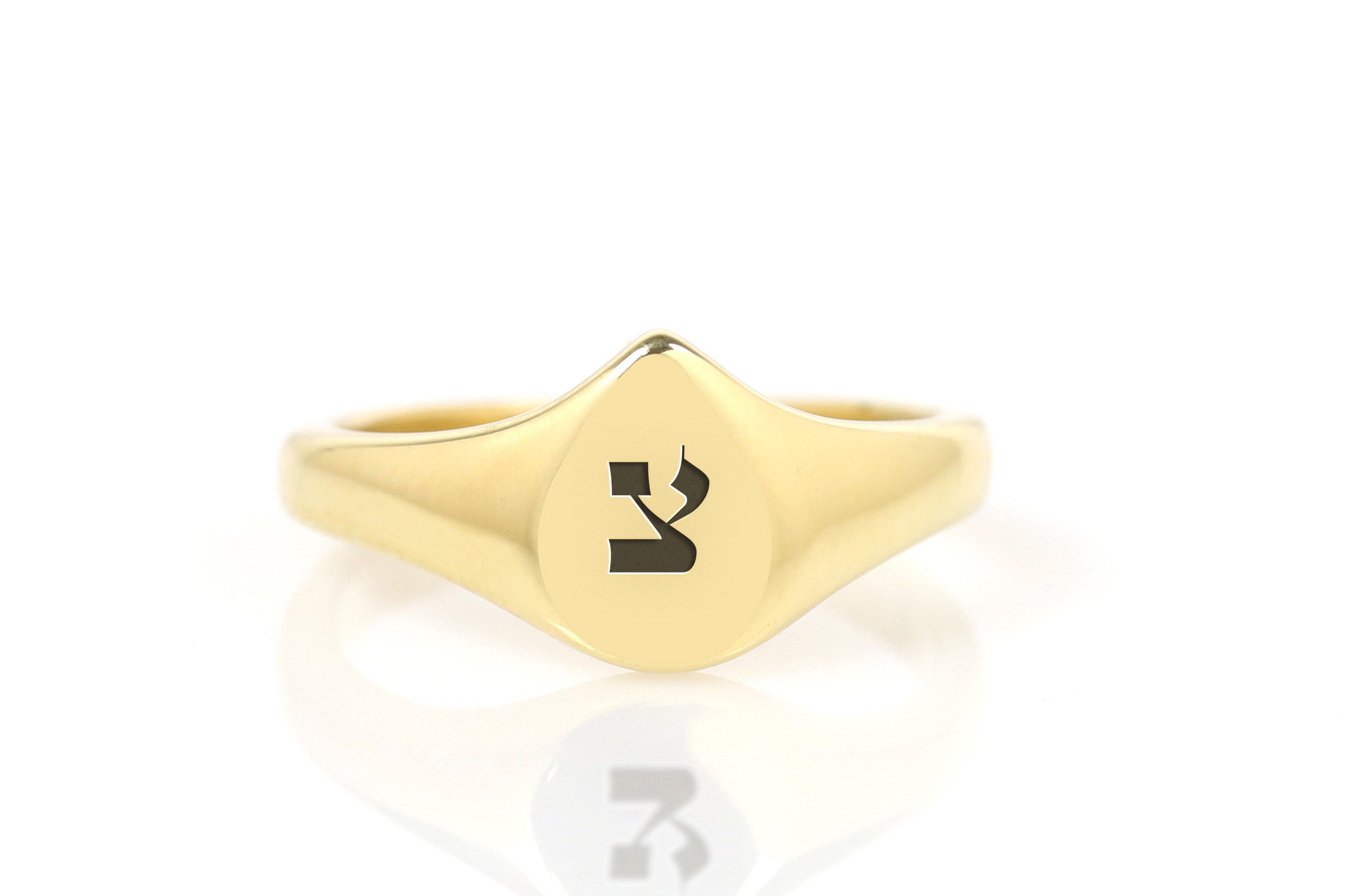 Hebrew Name Initial Ring