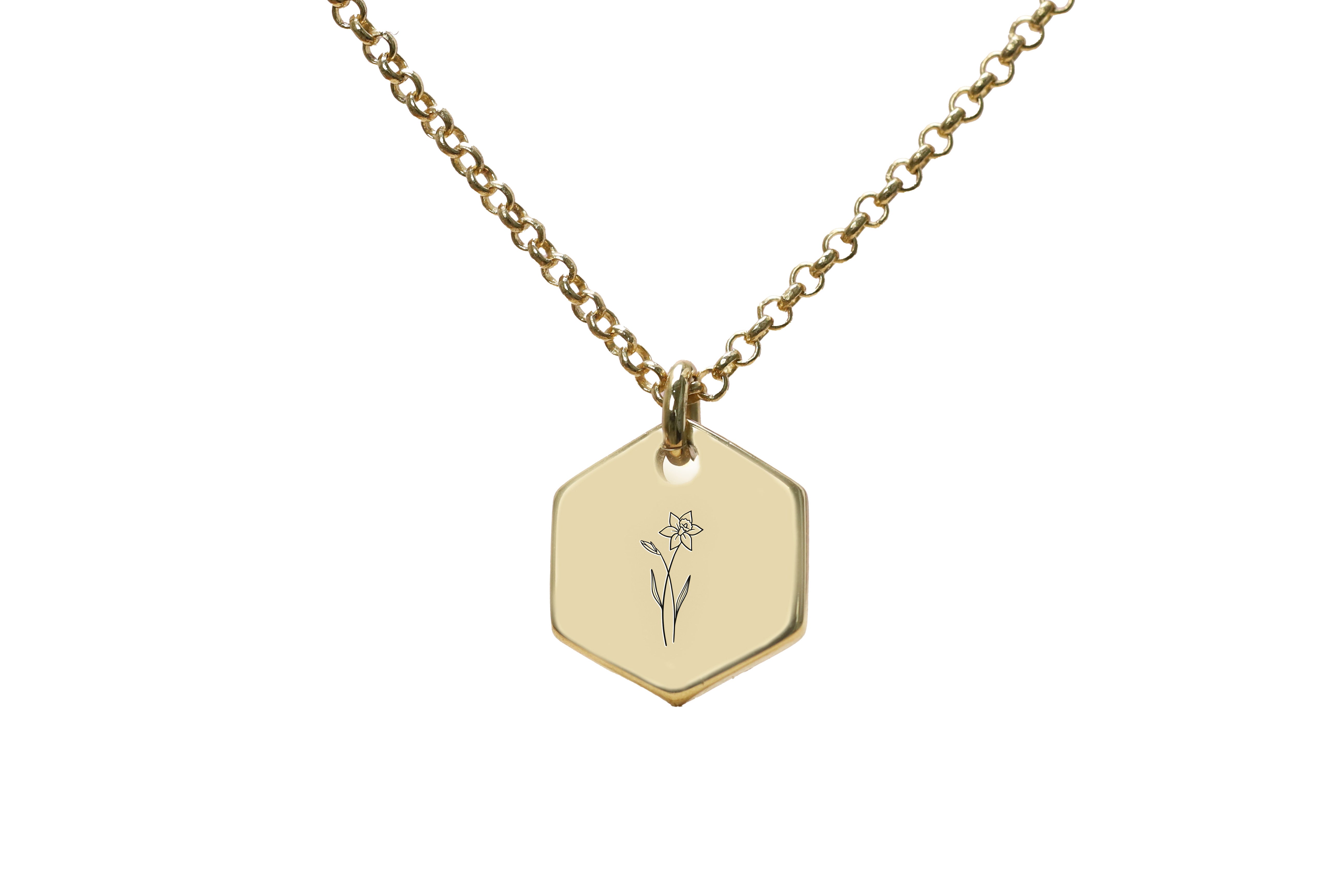 Custom Birth Month Flower Necklace