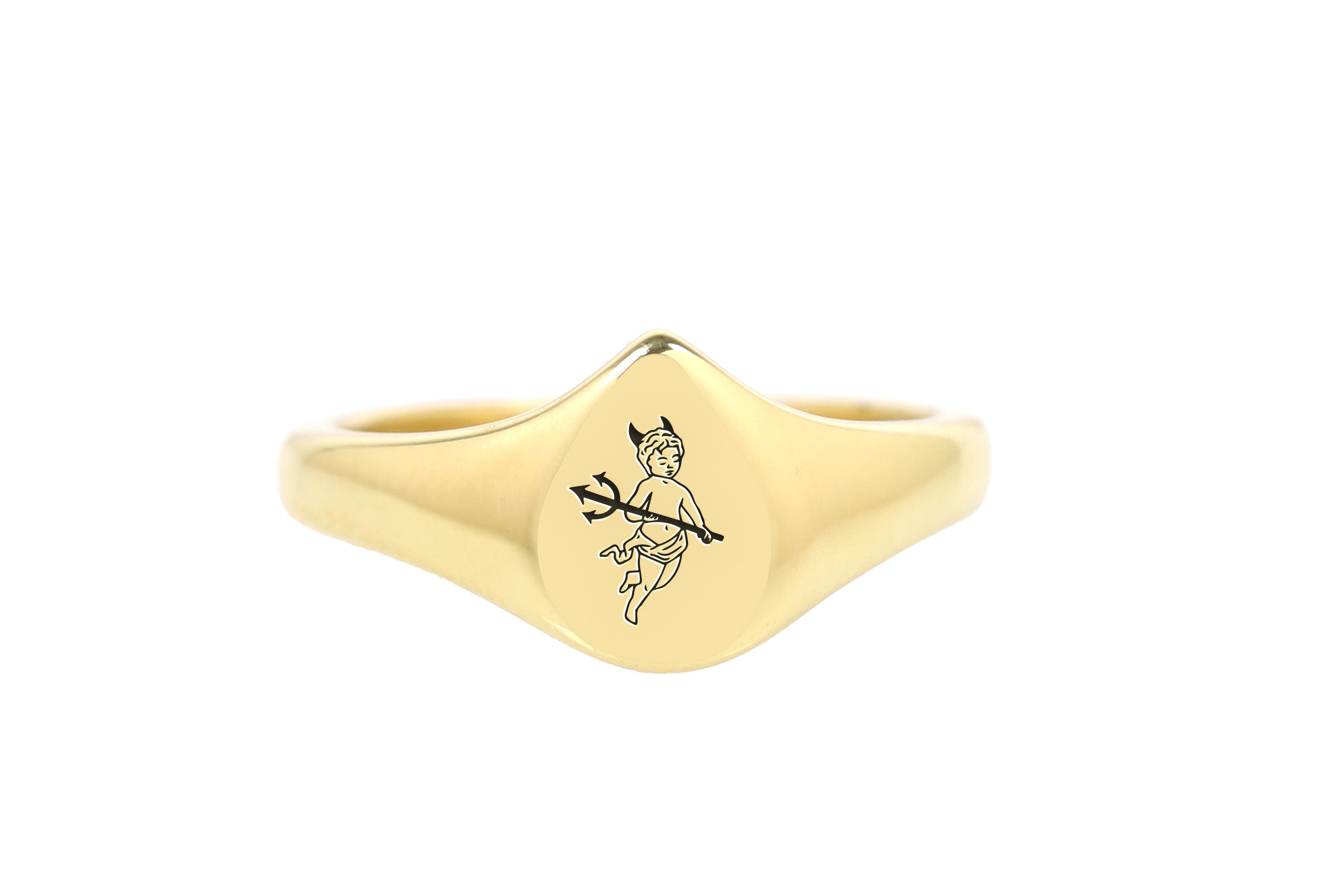 Cupid Gold Signet Ring