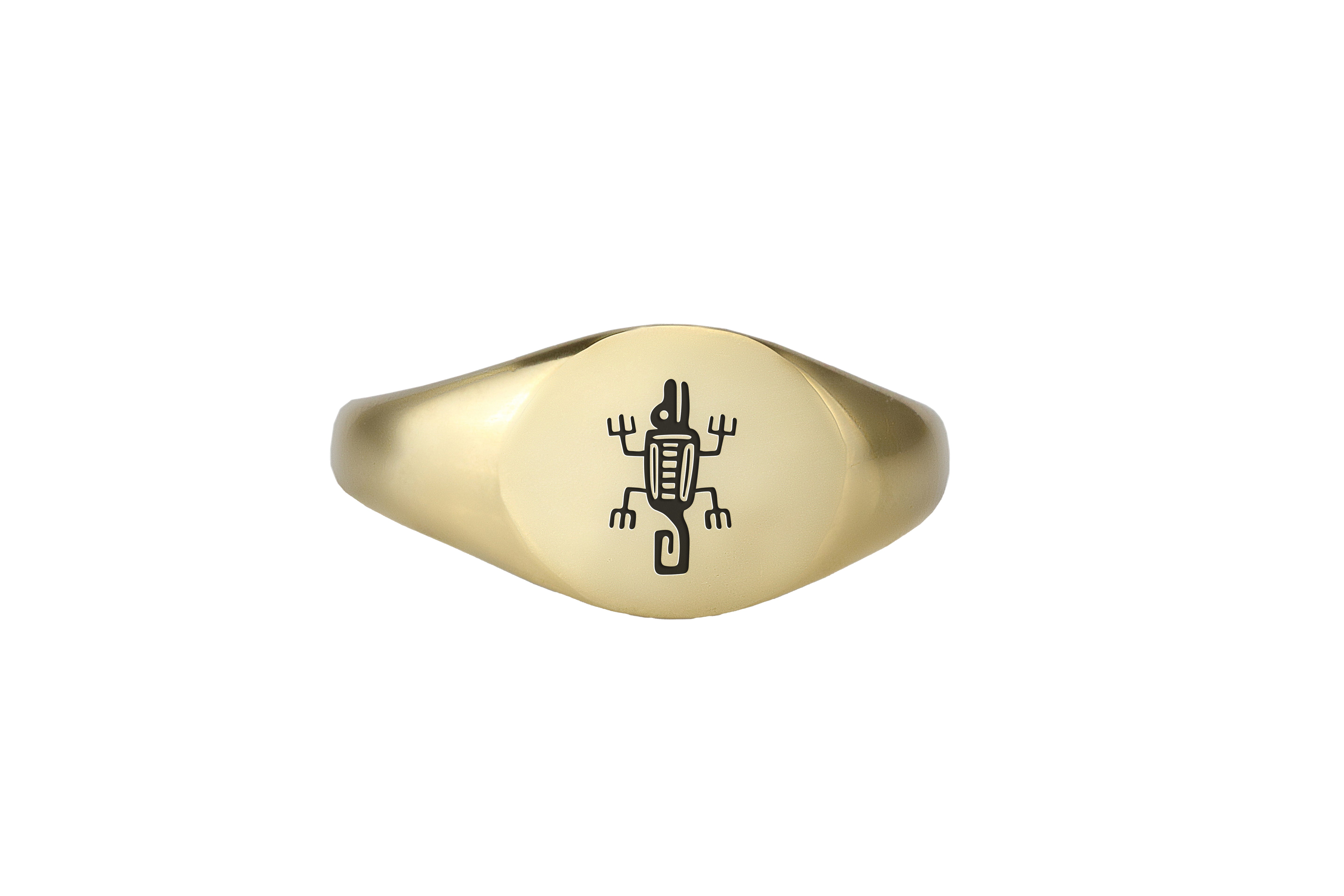 Gold Aztec Symbol Ring