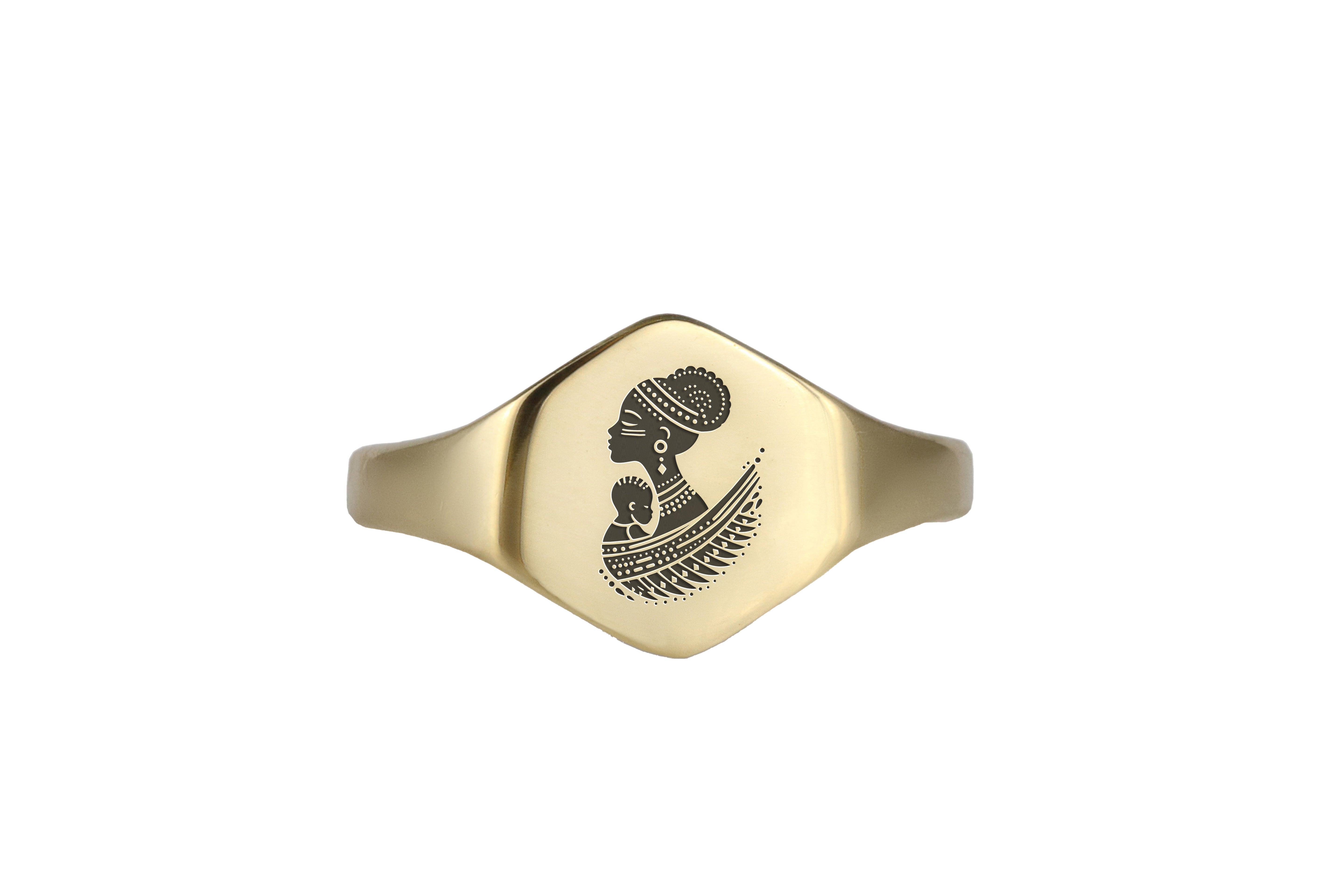 African Mom Signet Ring
