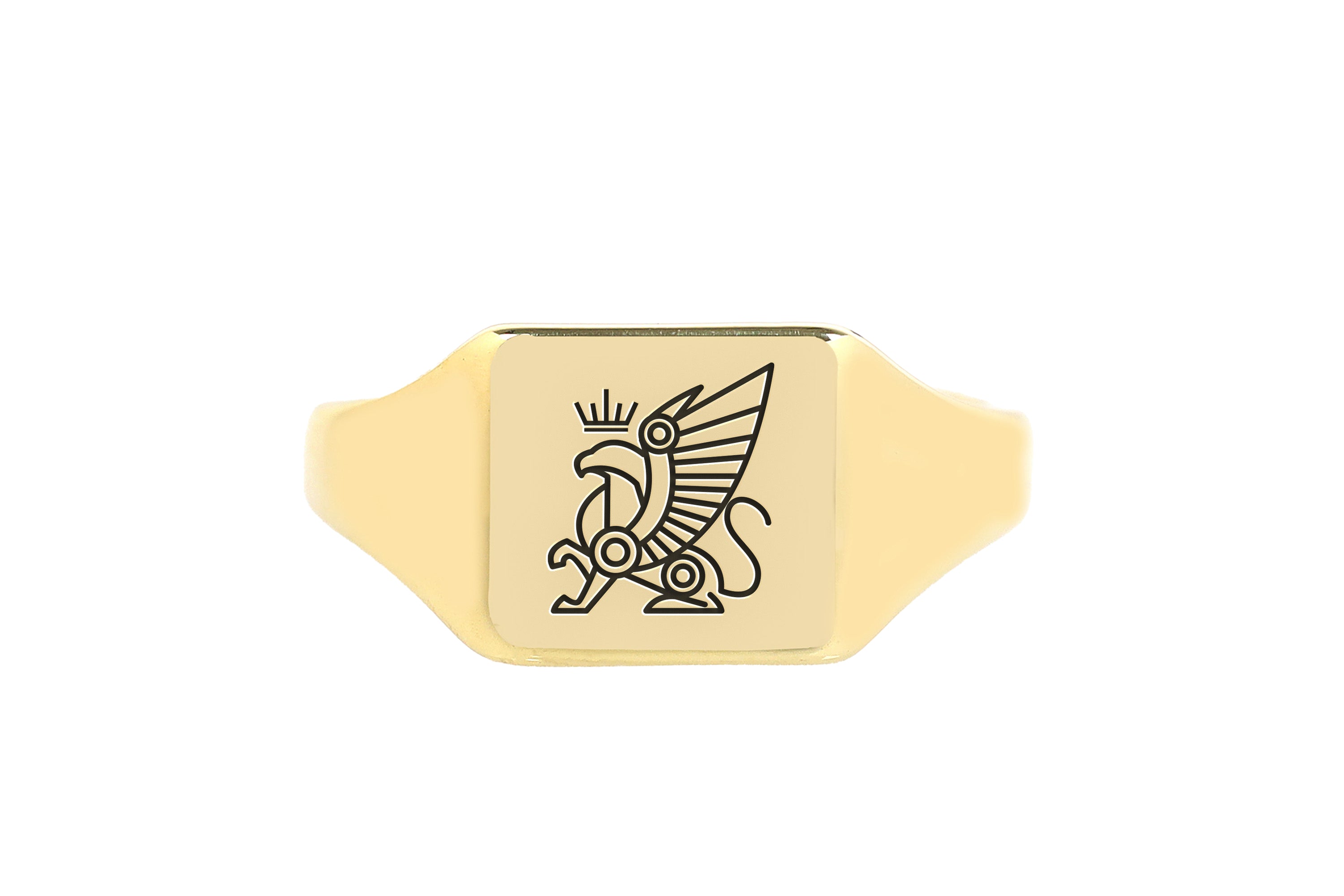 Gold Griffin Signet Ring