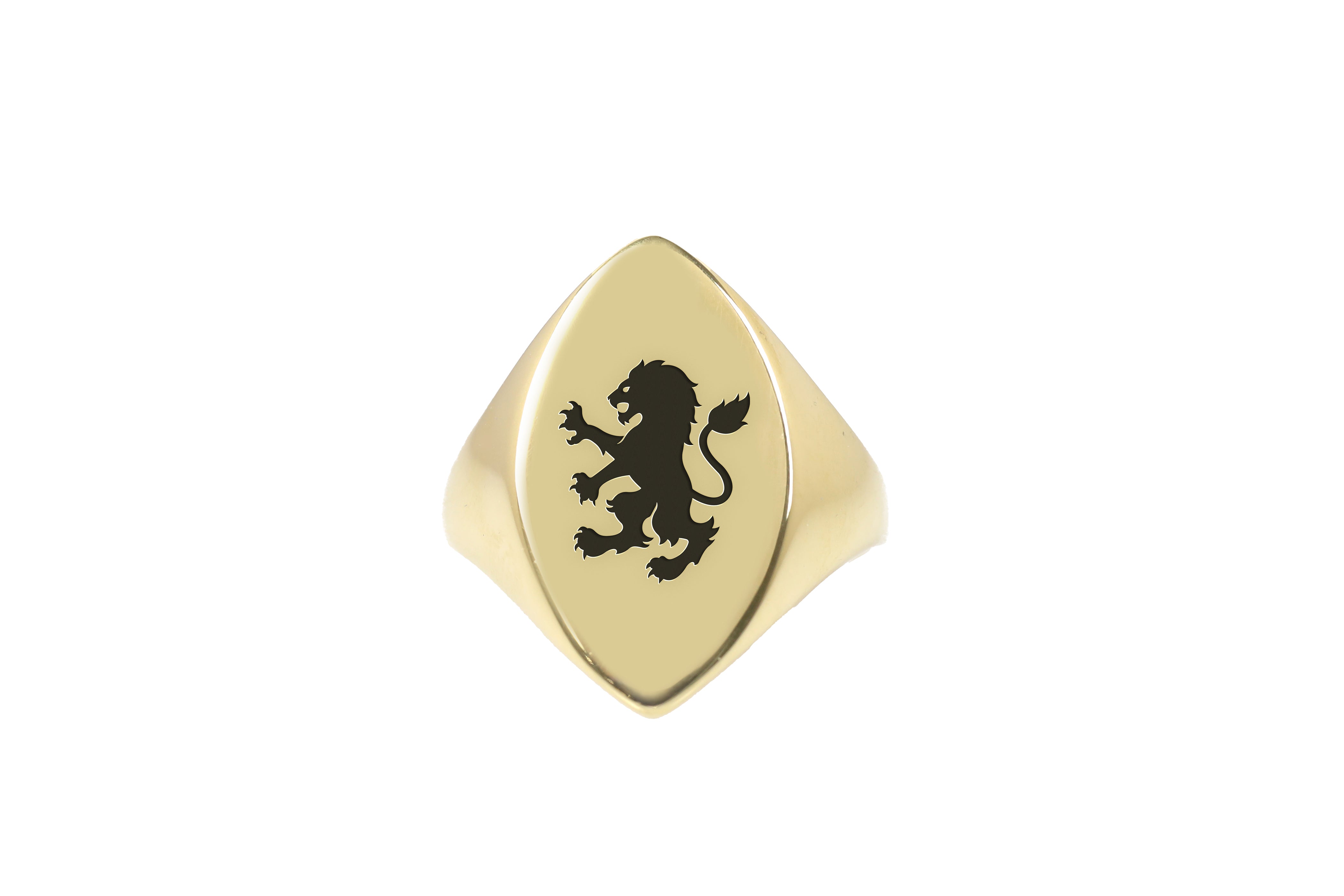 Gold Lion Signet Ring