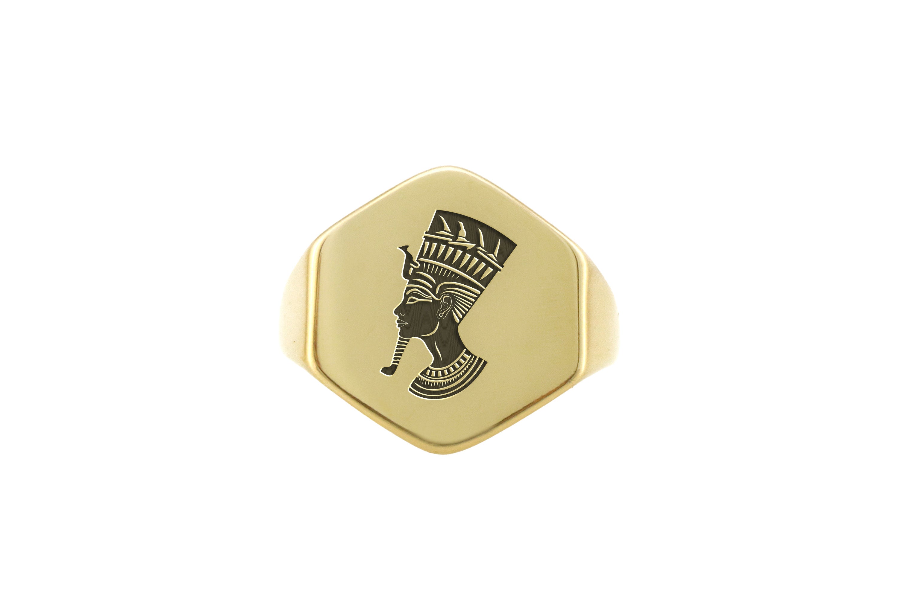 14k Gold Pharaoh Signet Ring