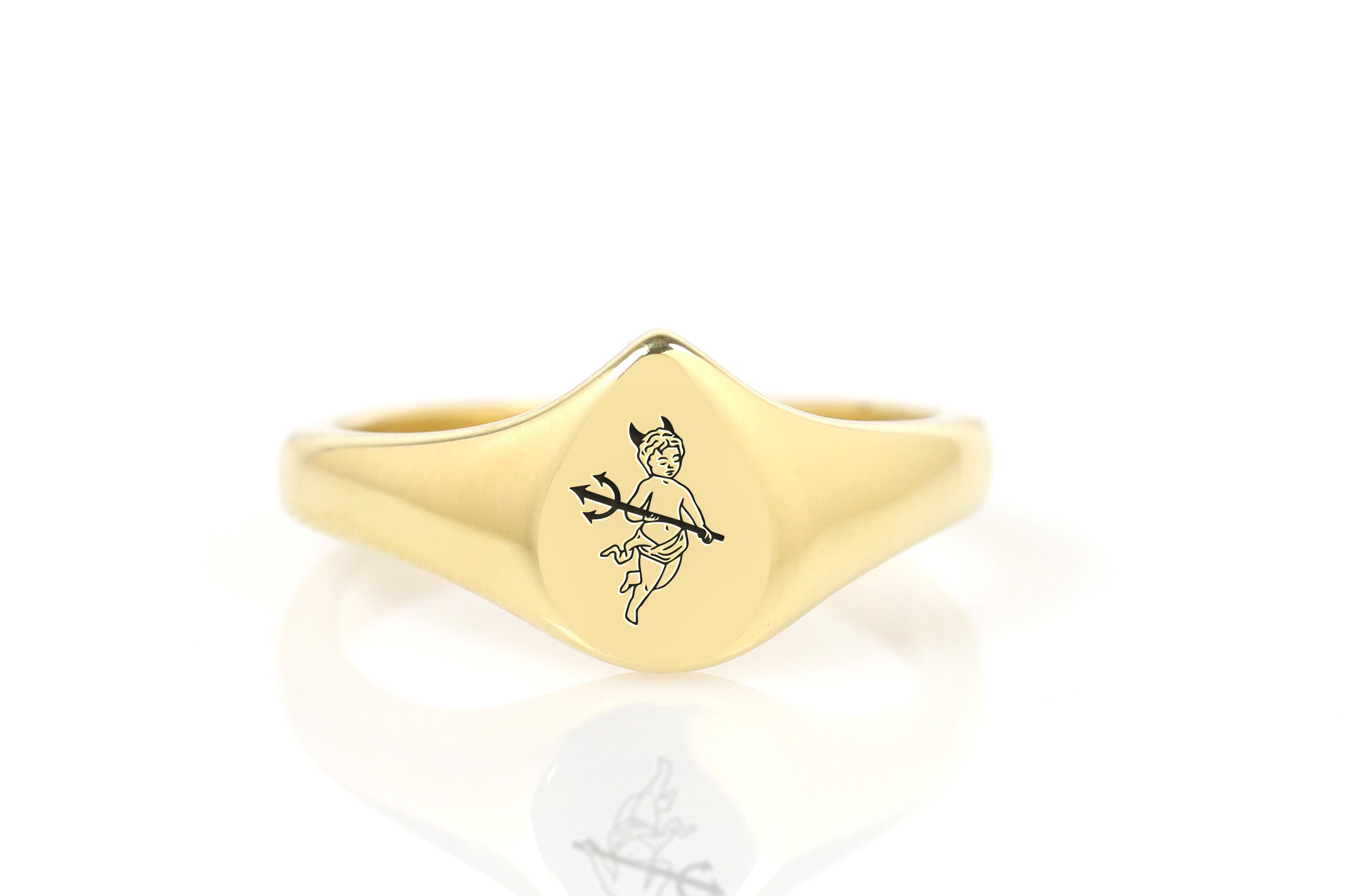 Cupid Gold Signet Ring