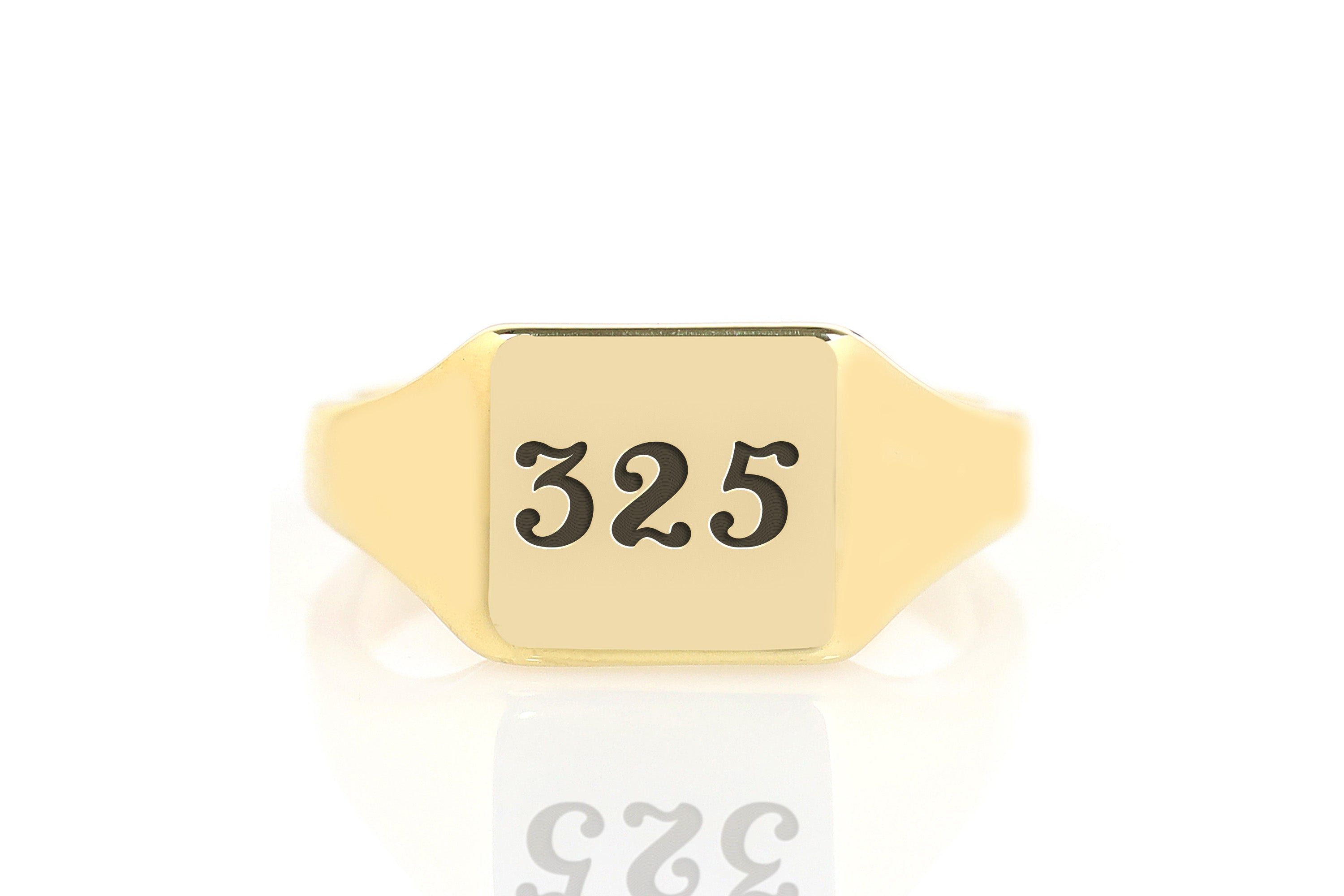 14k Gold Numeral Signet Ring