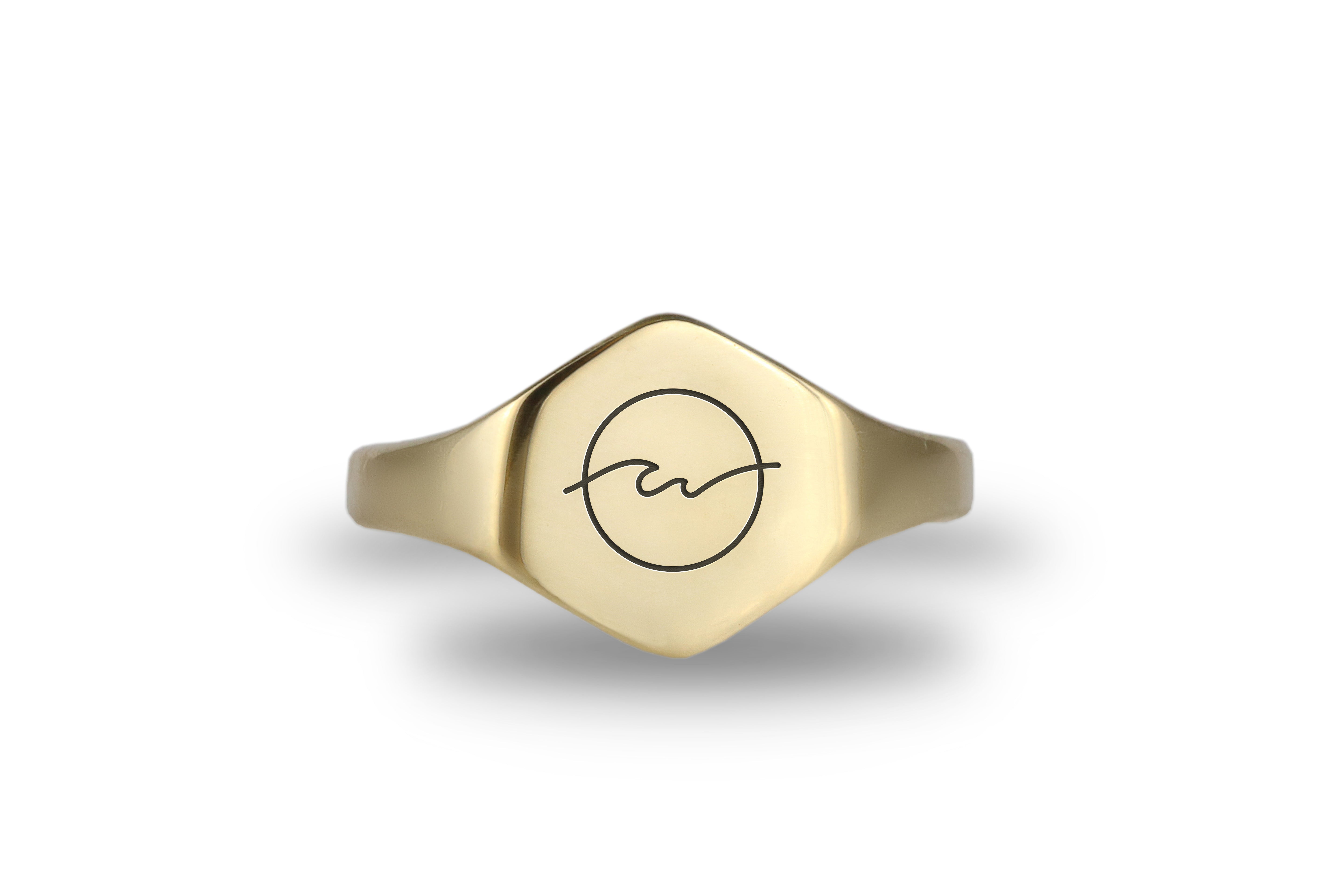 Wave Engraved Ring