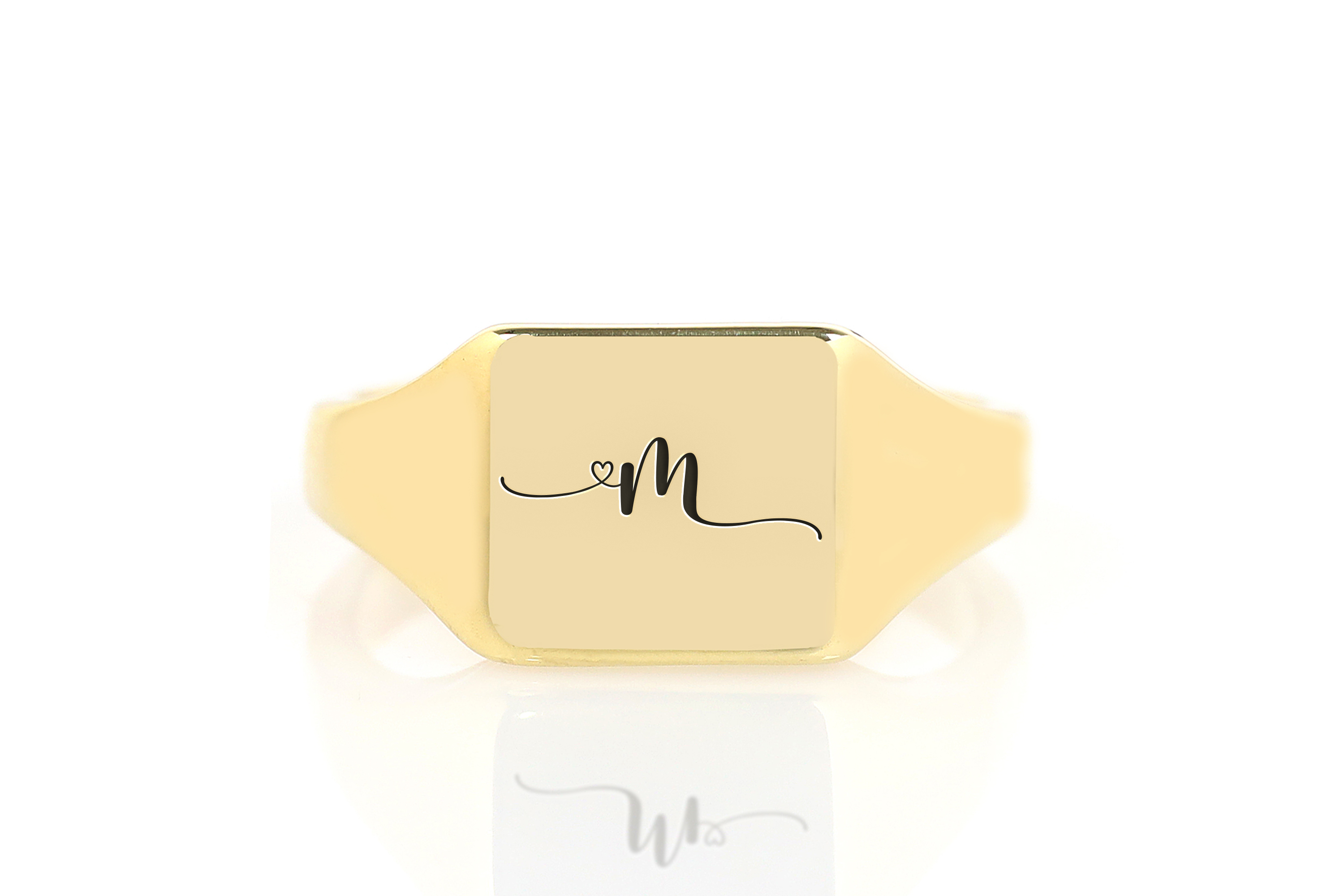 Name Initial Engraved Ring