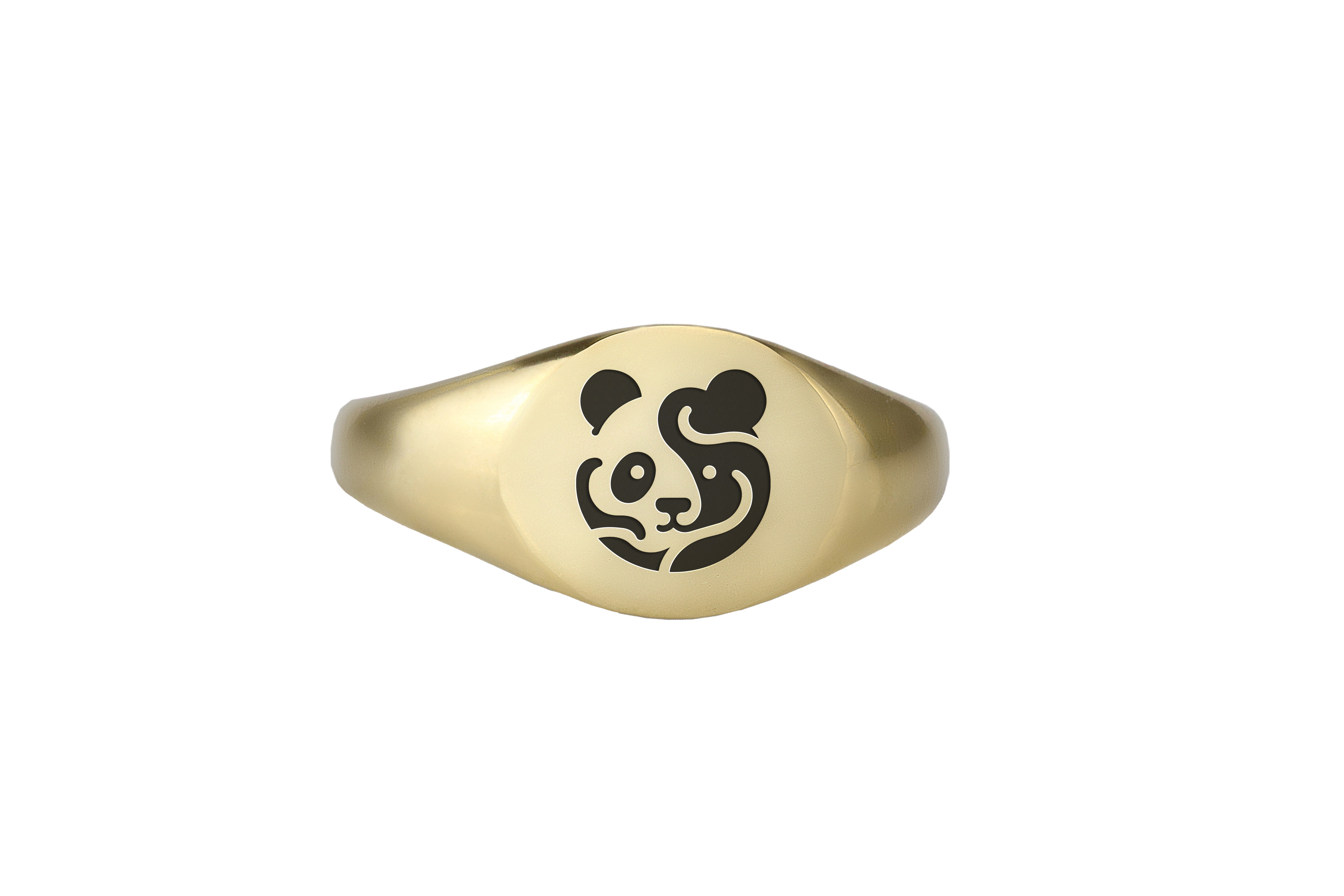 Custom Panda Engraved Ring