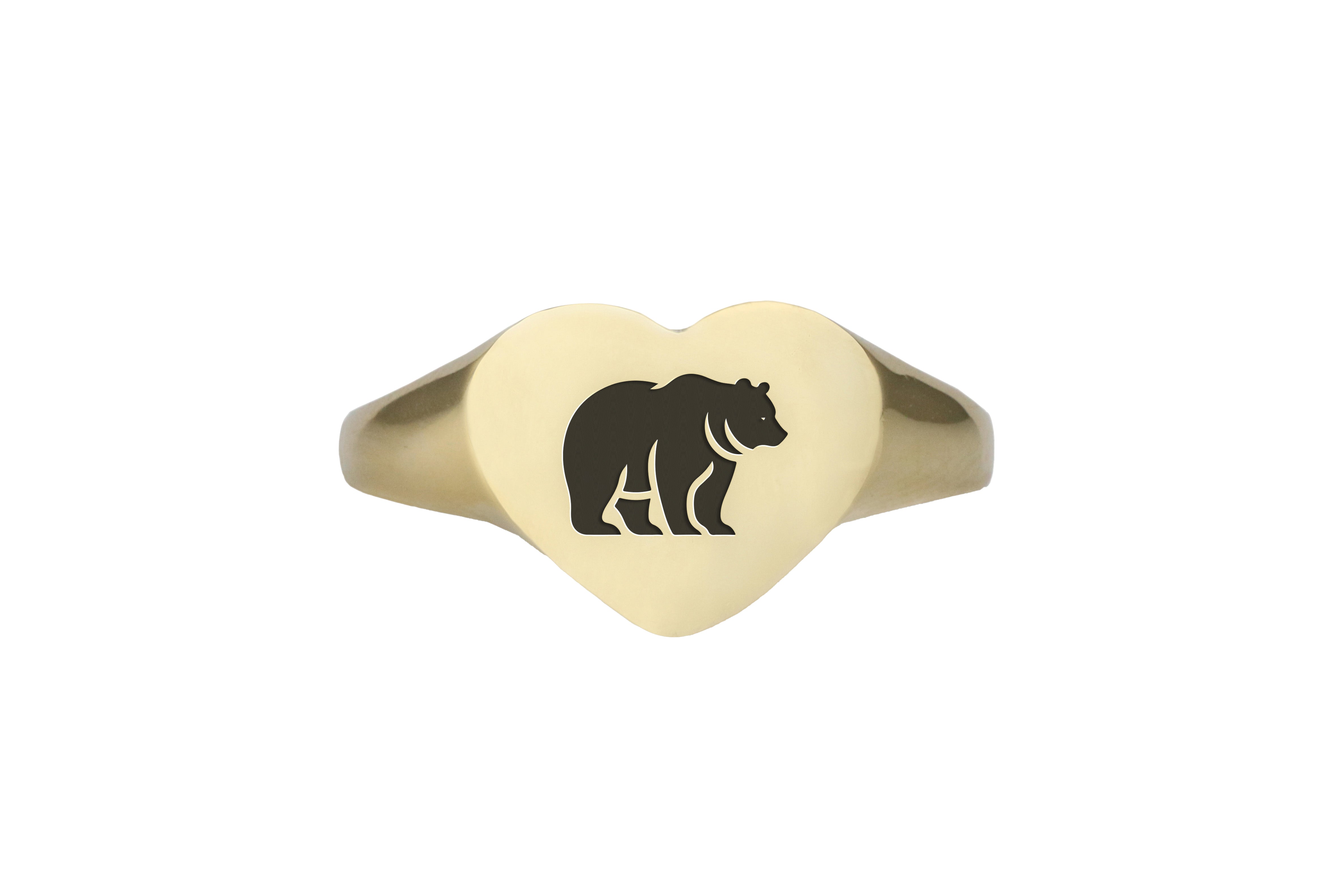 Heart Shaped Cute Bear Ring