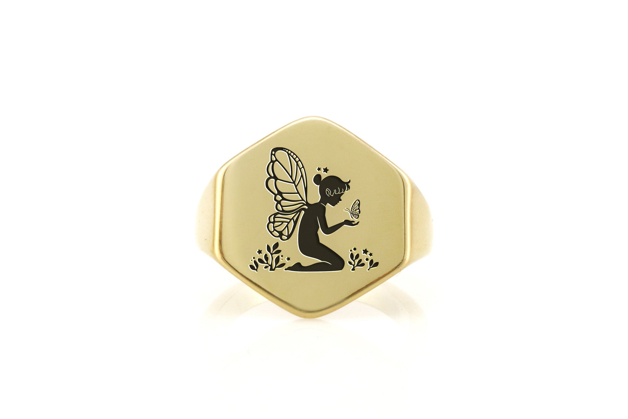 Cute Butterfly Fairy Gold Ring